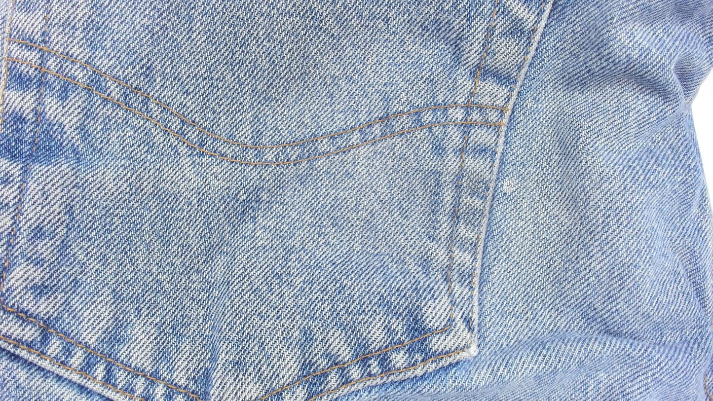 90s Carhartt Denim Jeans Light Blue Distressed Paint Splatter 34x34