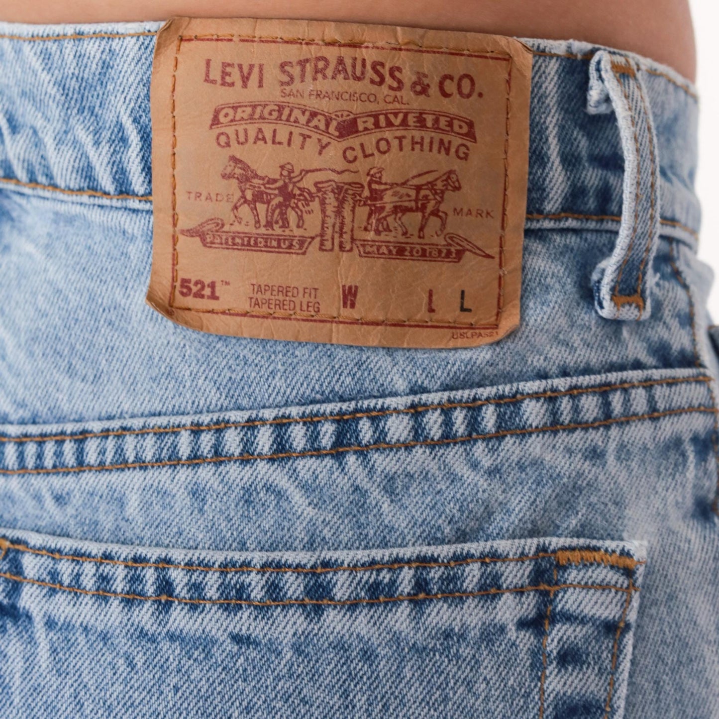 Levi's 521 90s Light Wash High Waisted Straight Leg Jeans Medium