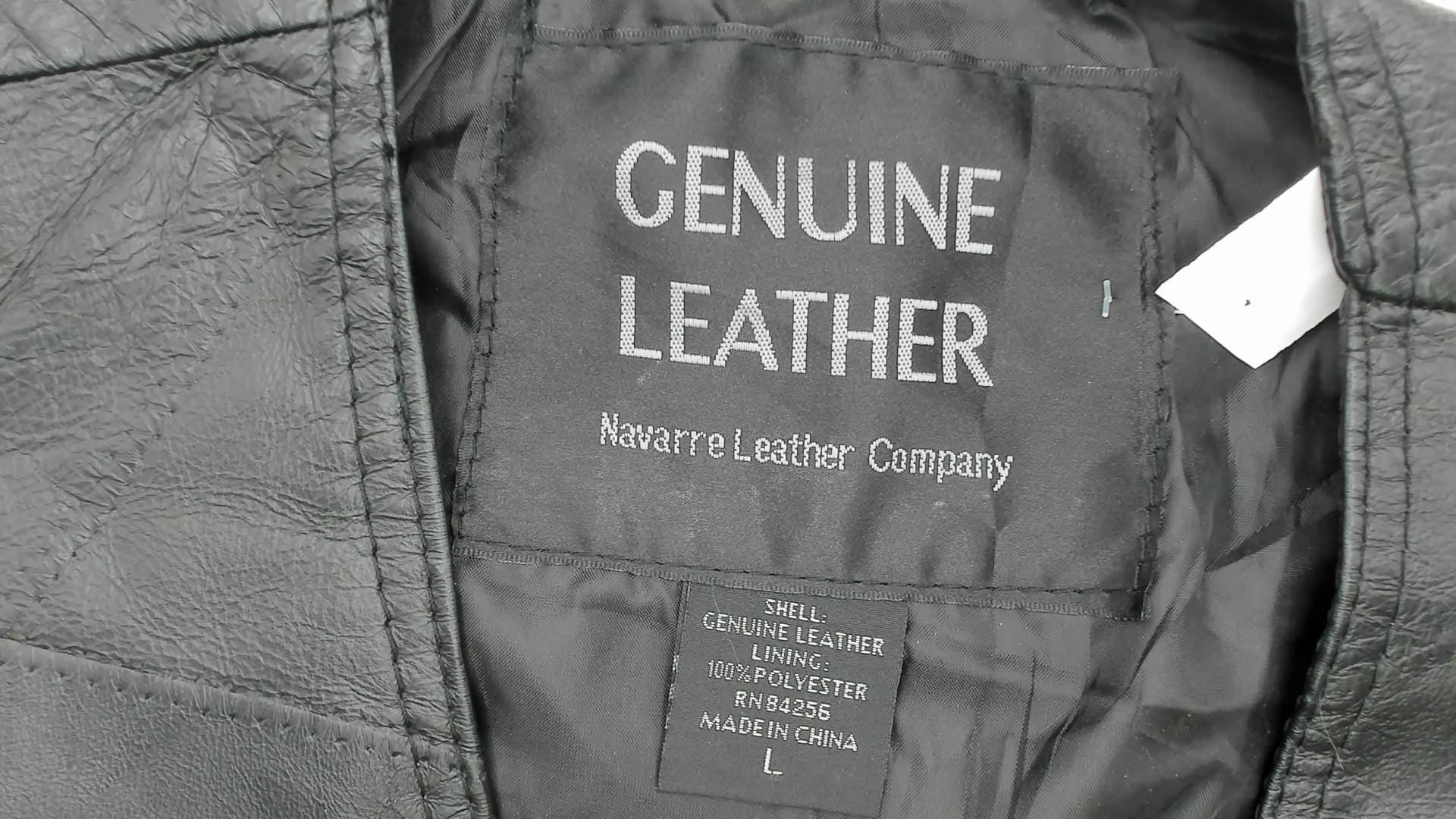 90s Black Leather Vest Button Front V-Neck Sleeveless Large L