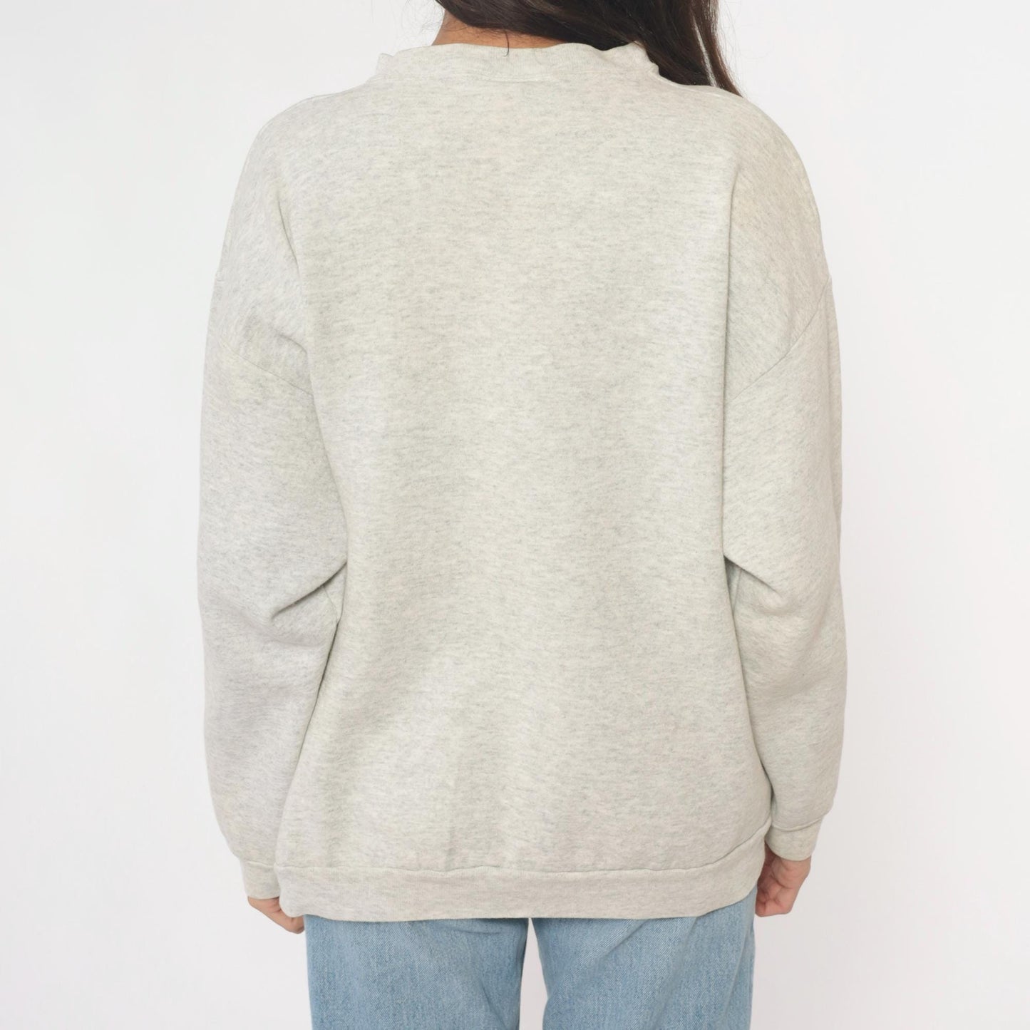 90s Mickey Unlimited Sweatshirt Grey Plaid Graphic Crewneck Extra Large XL