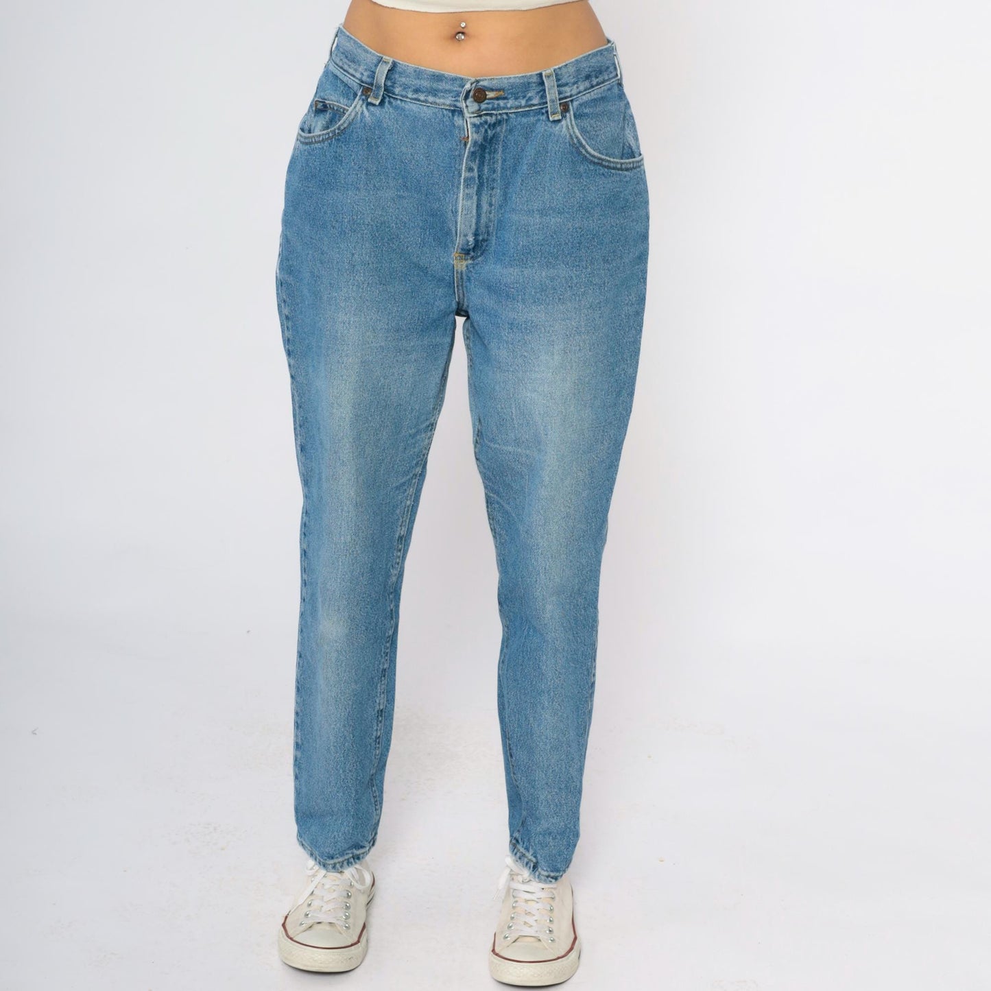 90s Lee High-Waisted Straight Leg Jeans Medium Wash Denim Large L