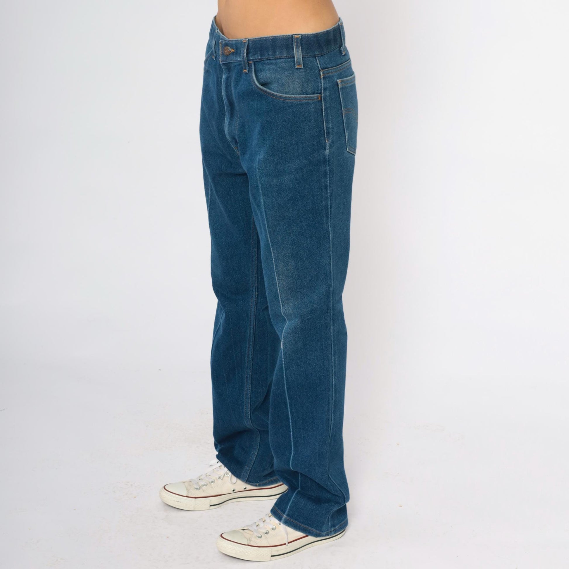 80s Levi's High Waist Straight Leg Jeans Medium Blue Denim 36x32