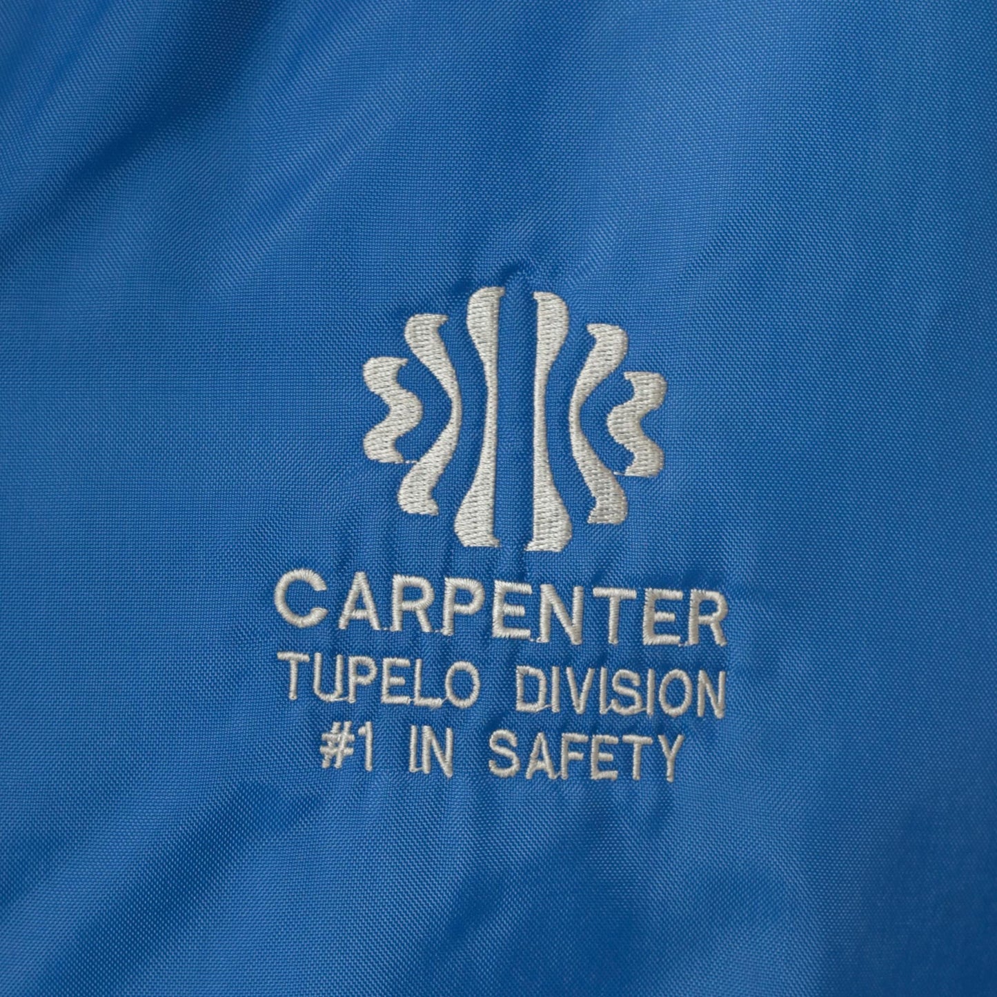 80s Blue Bomber Jacket Carpenter Tupelo Division Snap Button Raglan Medium