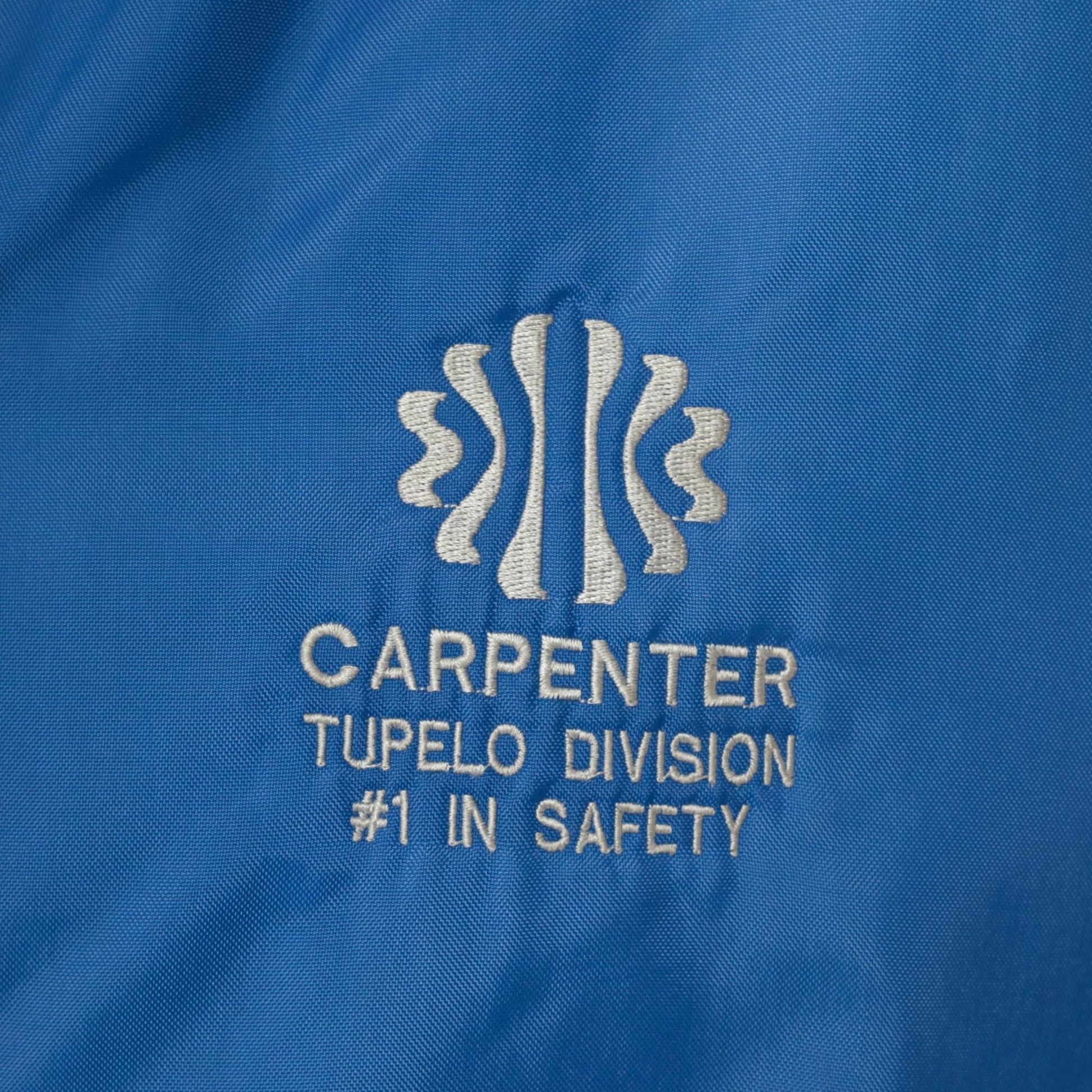 80s Blue Bomber Jacket Carpenter Tupelo Division Snap Button Raglan Medium