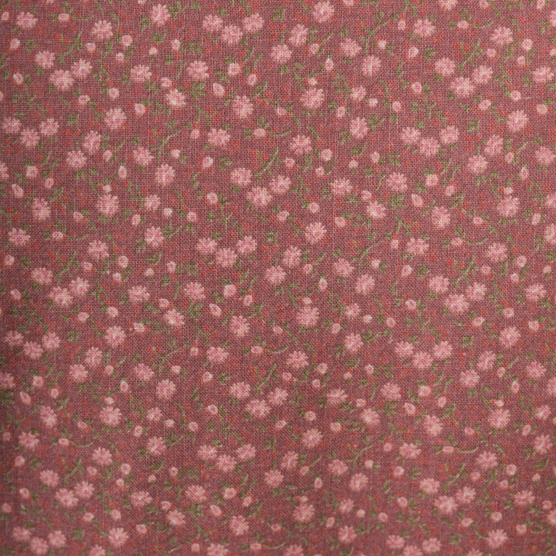 70s Prairie Dress Floral Dusty Rose Puff Sleeve Ruffle Collar Lace Trim Large L