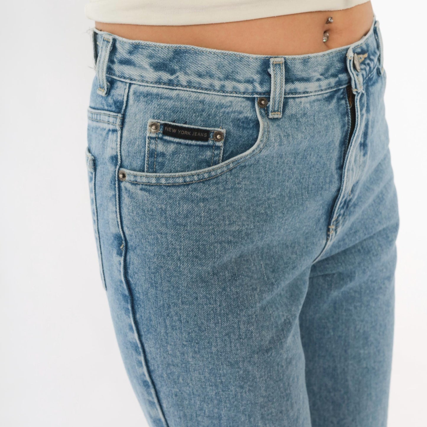 Y2K Light Wash Flame Painted Jeans High Waisted Straight Leg Size 6
