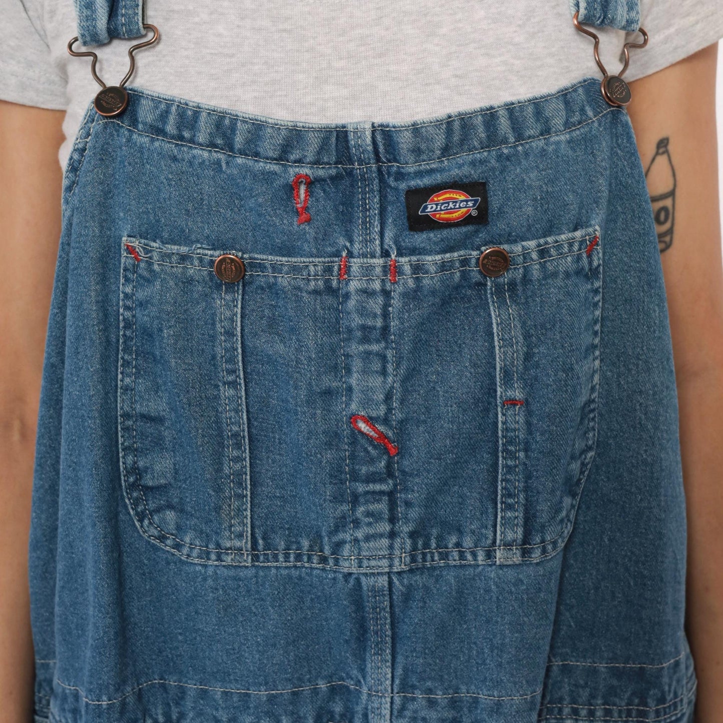 90s Dickies Denim Overalls Blue Baggy Workwear Carpenter Bib XL