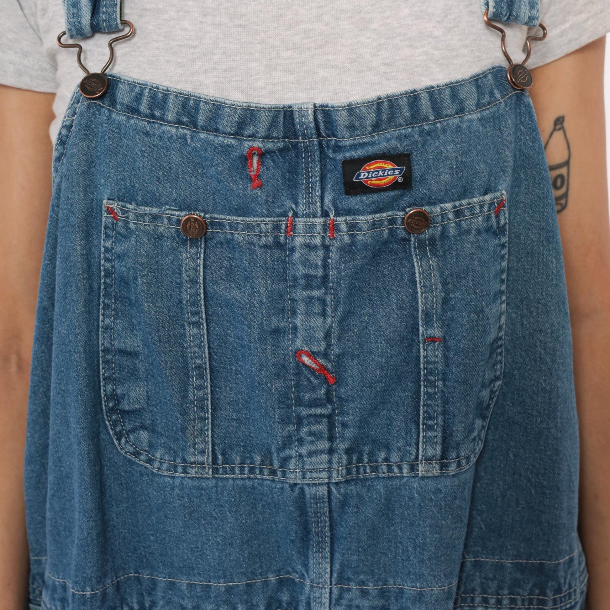 90s Dickies Denim Overalls Blue Baggy Workwear Carpenter Bib XL