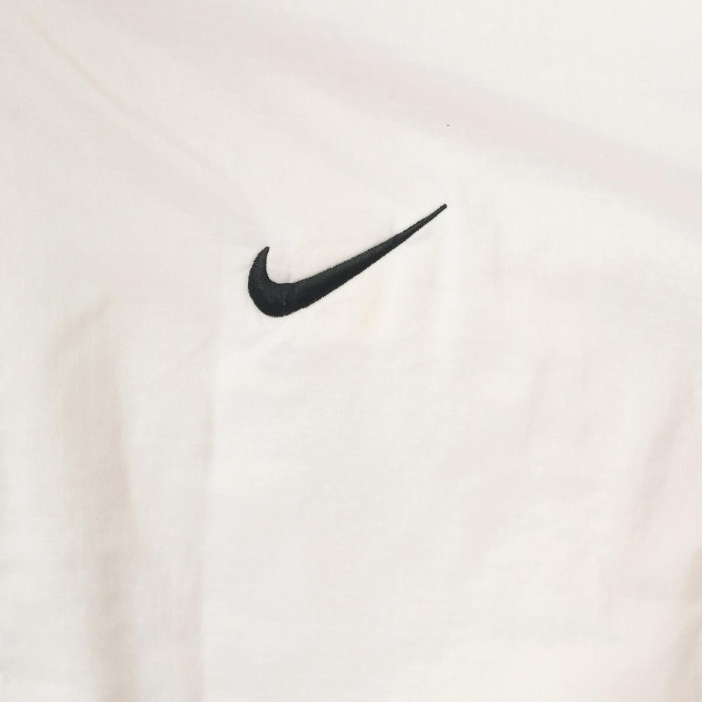 90s Nike Air Windbreaker Hooded Full Zip Jacket White Nylon Large L
