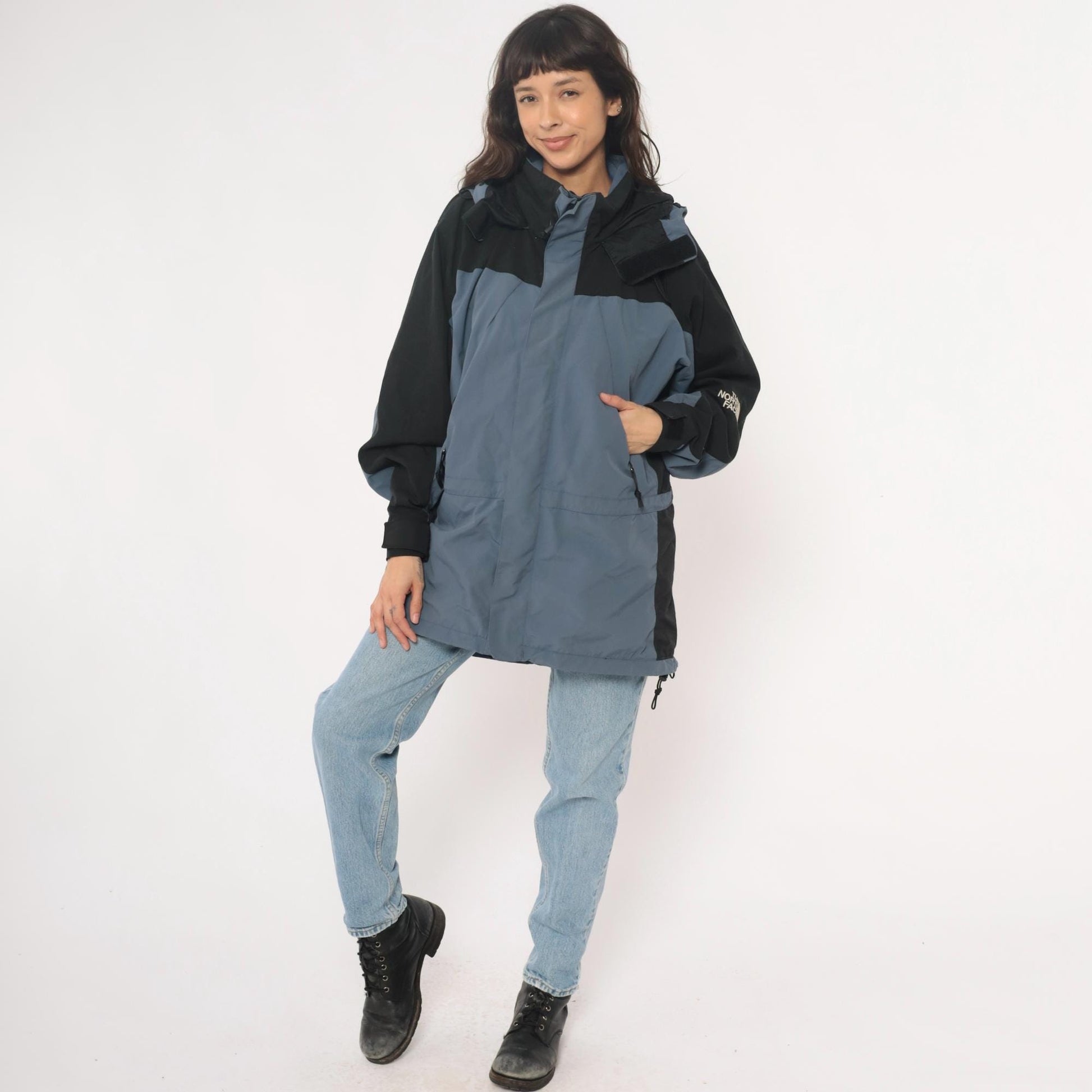 The North Face 90s Colorblock Hooded Windbreaker HydroSeal Nylon Jacket Large L