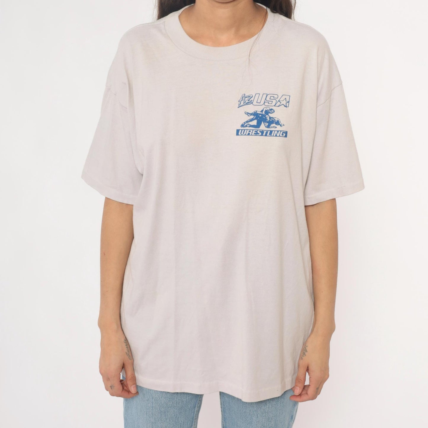 90s Arizona Wrestling Tournament Graphic Tee 1992 Southwest Regionals White XXL