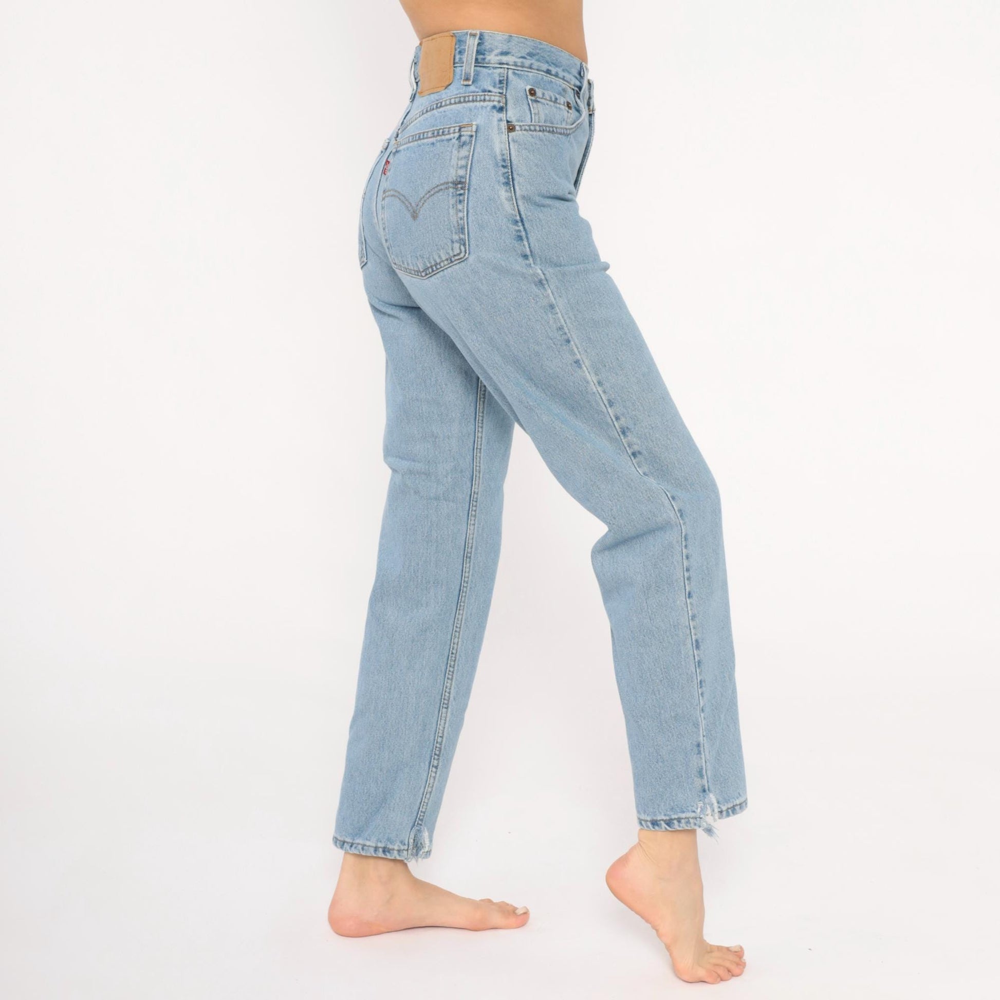 Levi's 550 Mom Jeans 2000s Light Wash High Rise Tapered Leg Small 29