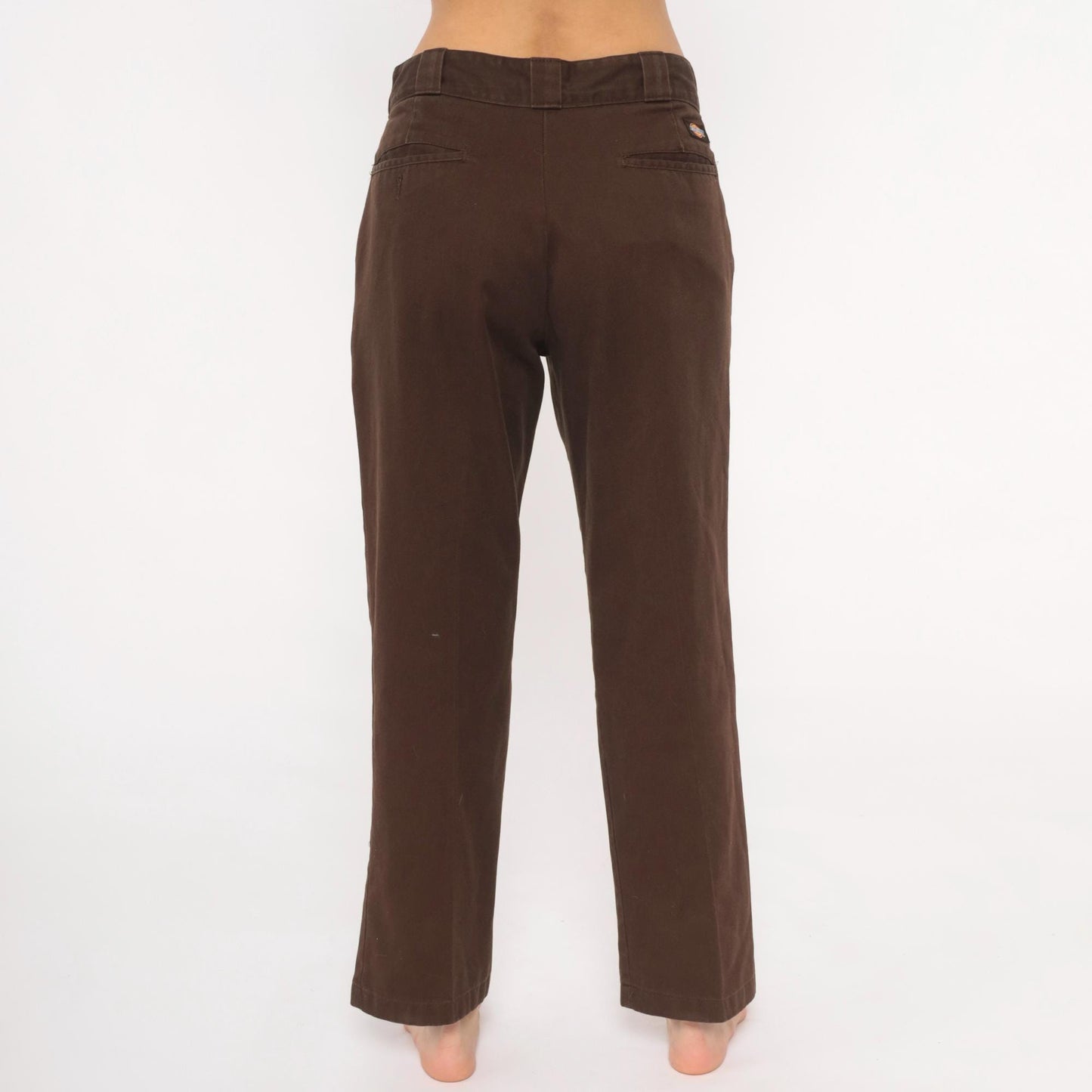Y2K Dickies 874 Work Pants Brown Straight Leg Chino Trousers Medium 32