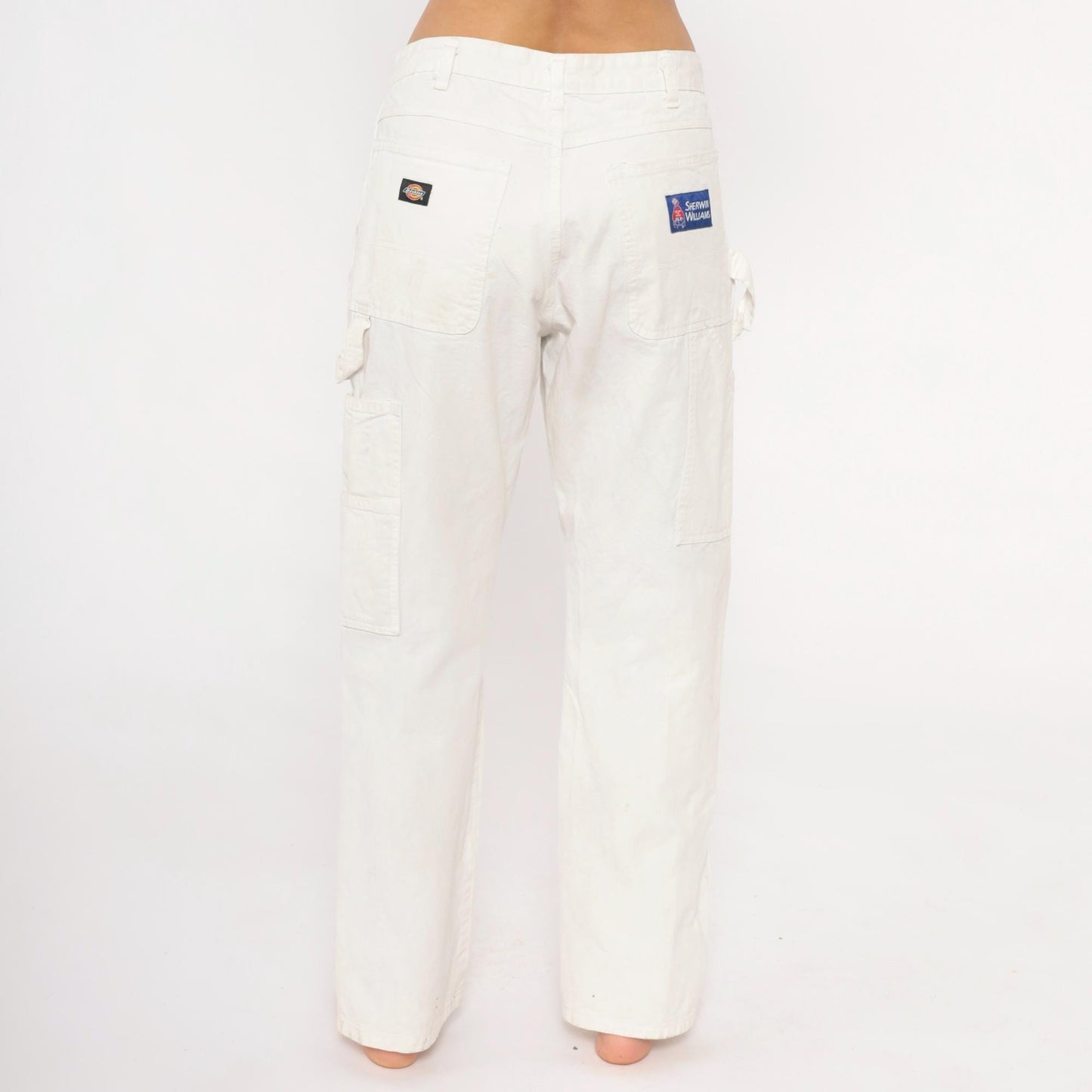 2000s Dickies Carpenter Pants White Sherwin Williams Workwear Straight Leg Medium