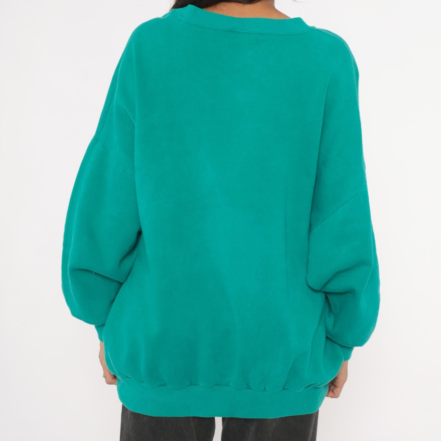 90s Winnie the Pooh Piglet Embroidered Sweatshirt Teal Crewneck Extra Large XL