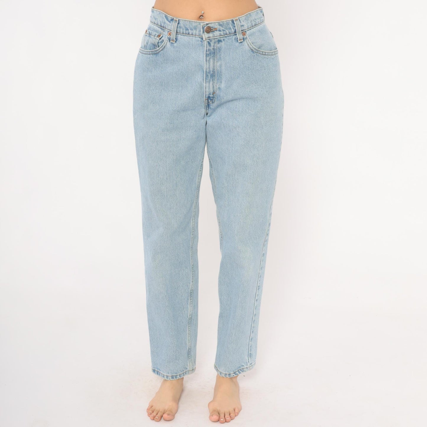 Levi's 550 Mom Jeans Light Wash High Waist Relaxed Tapered Leg 10 Regular