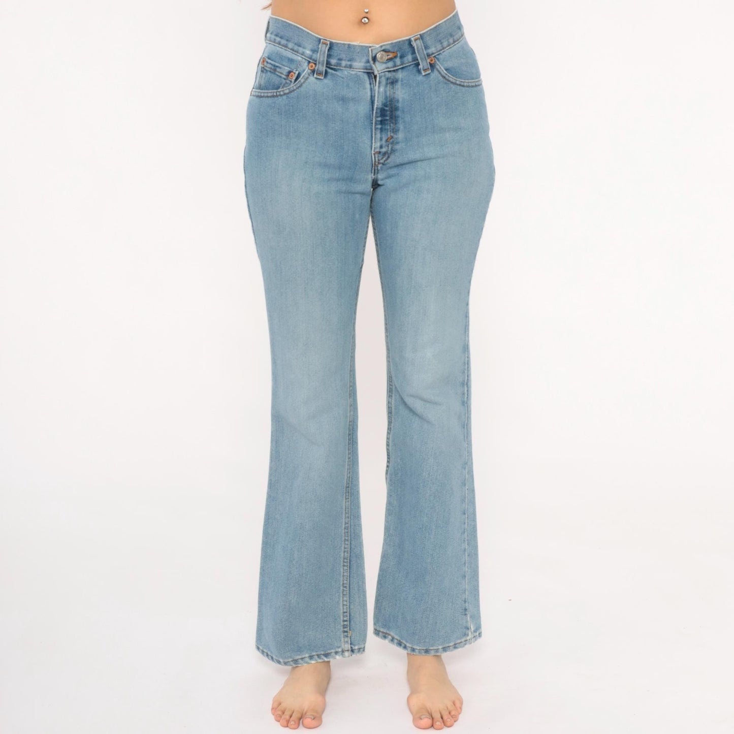 90s Levis 517 Boot Cut Jeans Light Wash Denim Low Rise Flare Small S