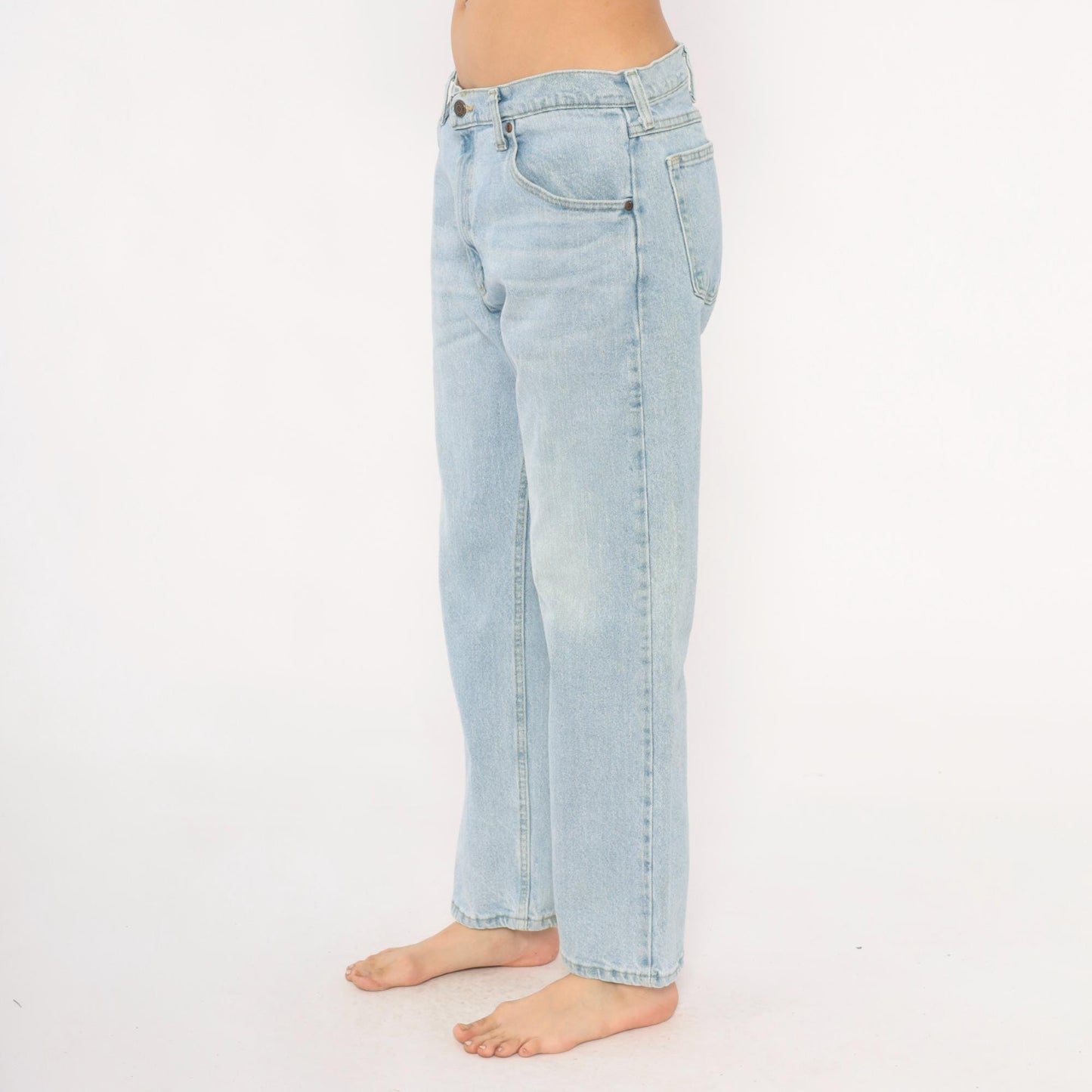 Wrangler Straight Leg Jeans 2000s Light Wash Mid Rise 34x29