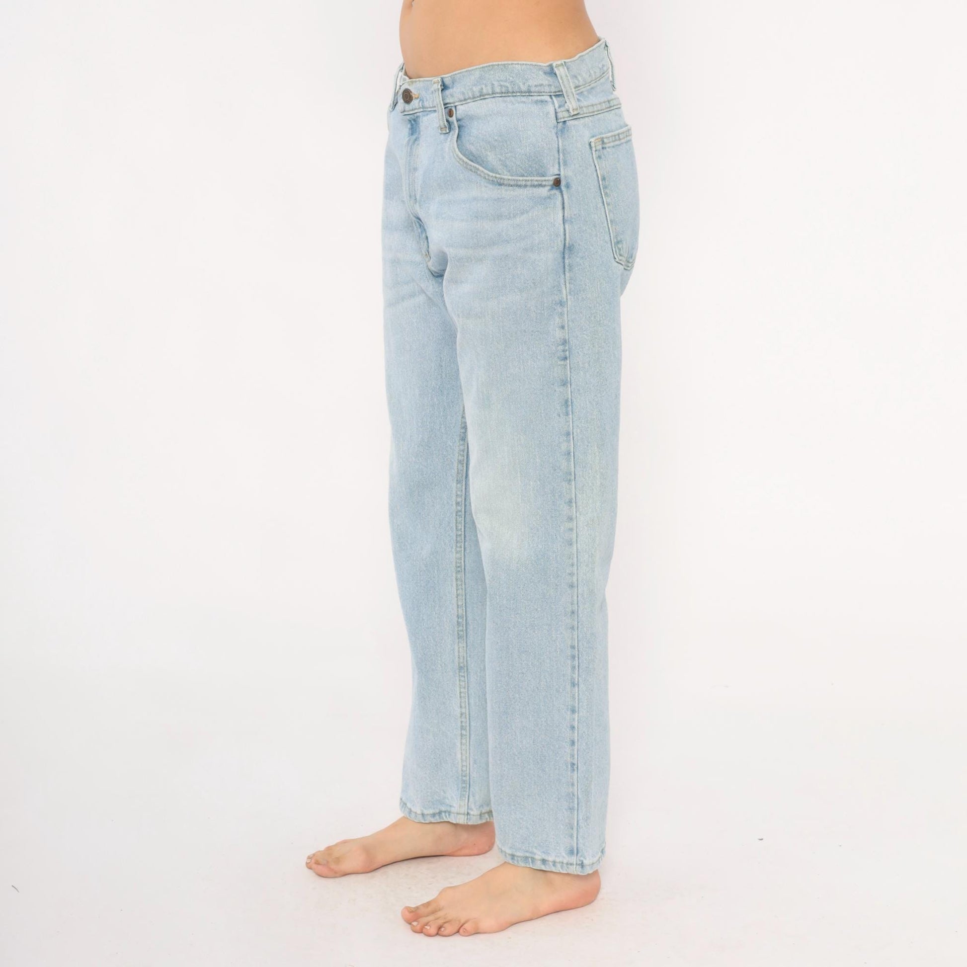 Wrangler Straight Leg Jeans 2000s Light Wash Mid Rise 34x29