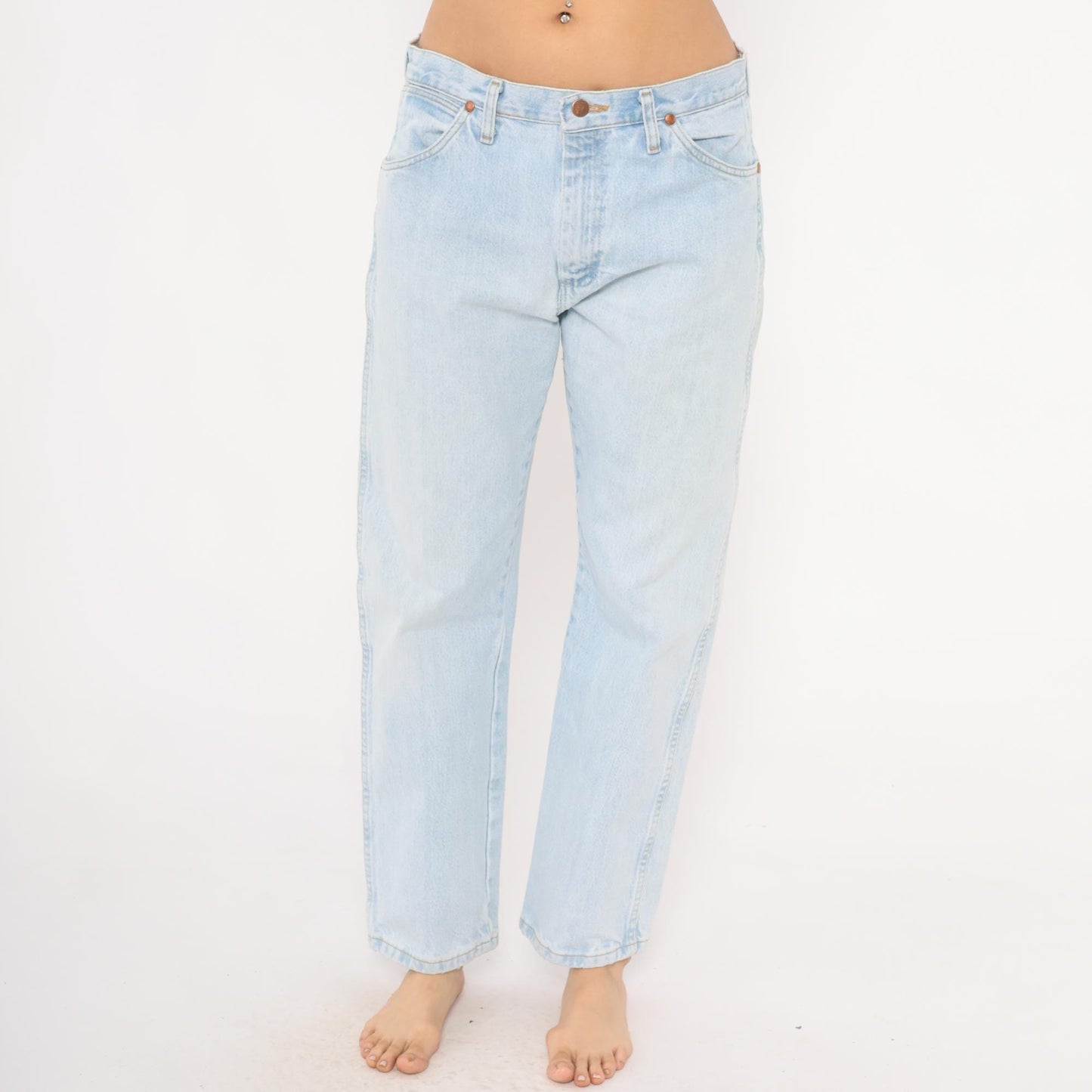 2000s Wrangler Light Wash Straight Leg High Rise Mom Jeans 34x30
