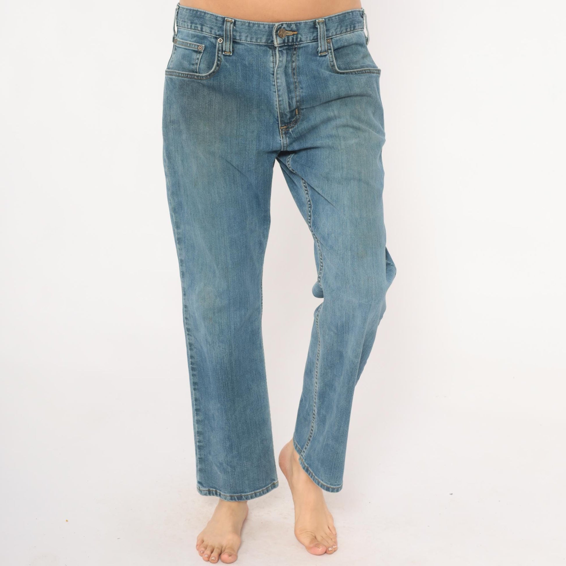 Carhartt Jeans 2000s Light Wash Straight Leg Five Pocket Denim 34 x 28