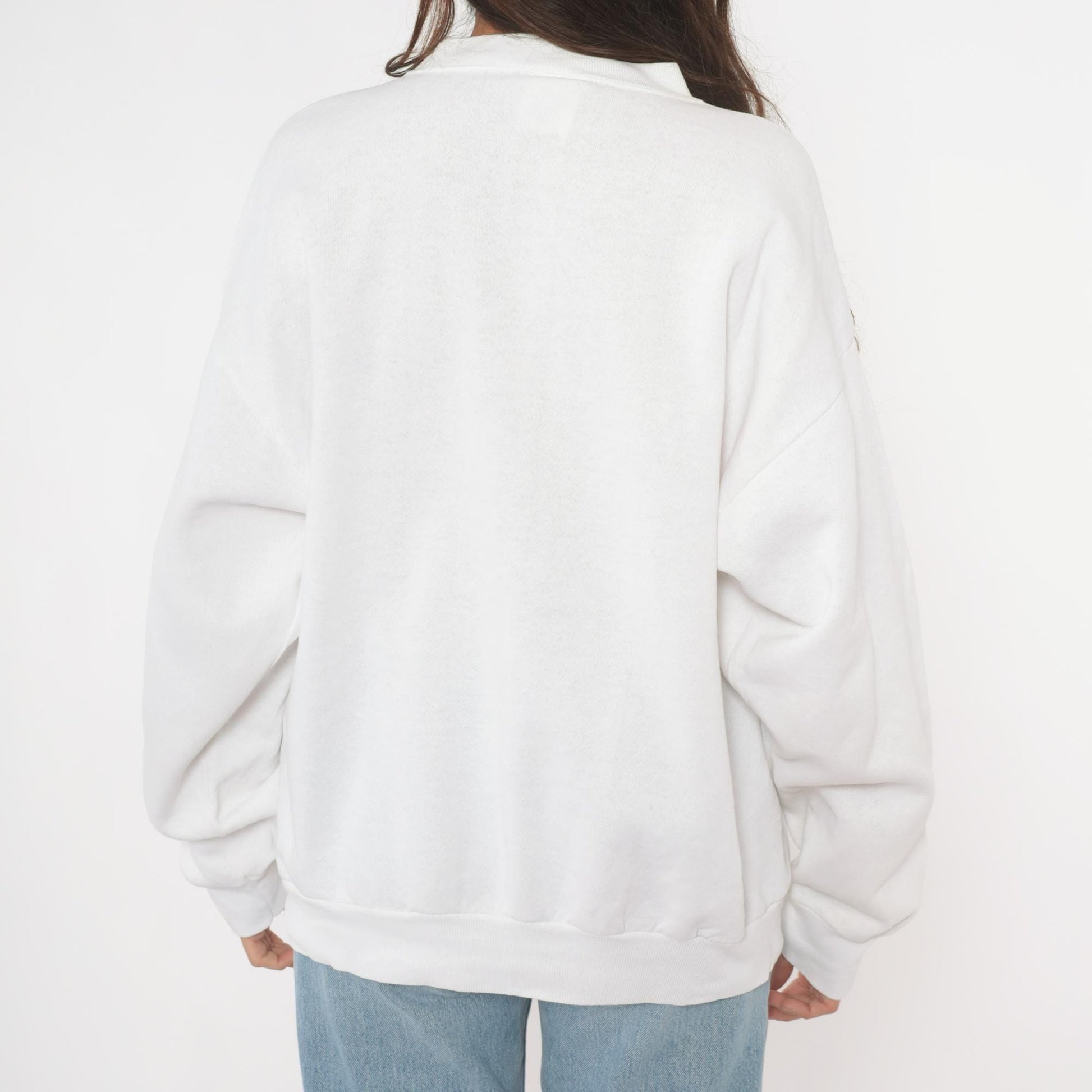 90s Tultex Southwestern Cow Skull Sweatshirt White Pastel Geometric Crewneck Extra Large XXL