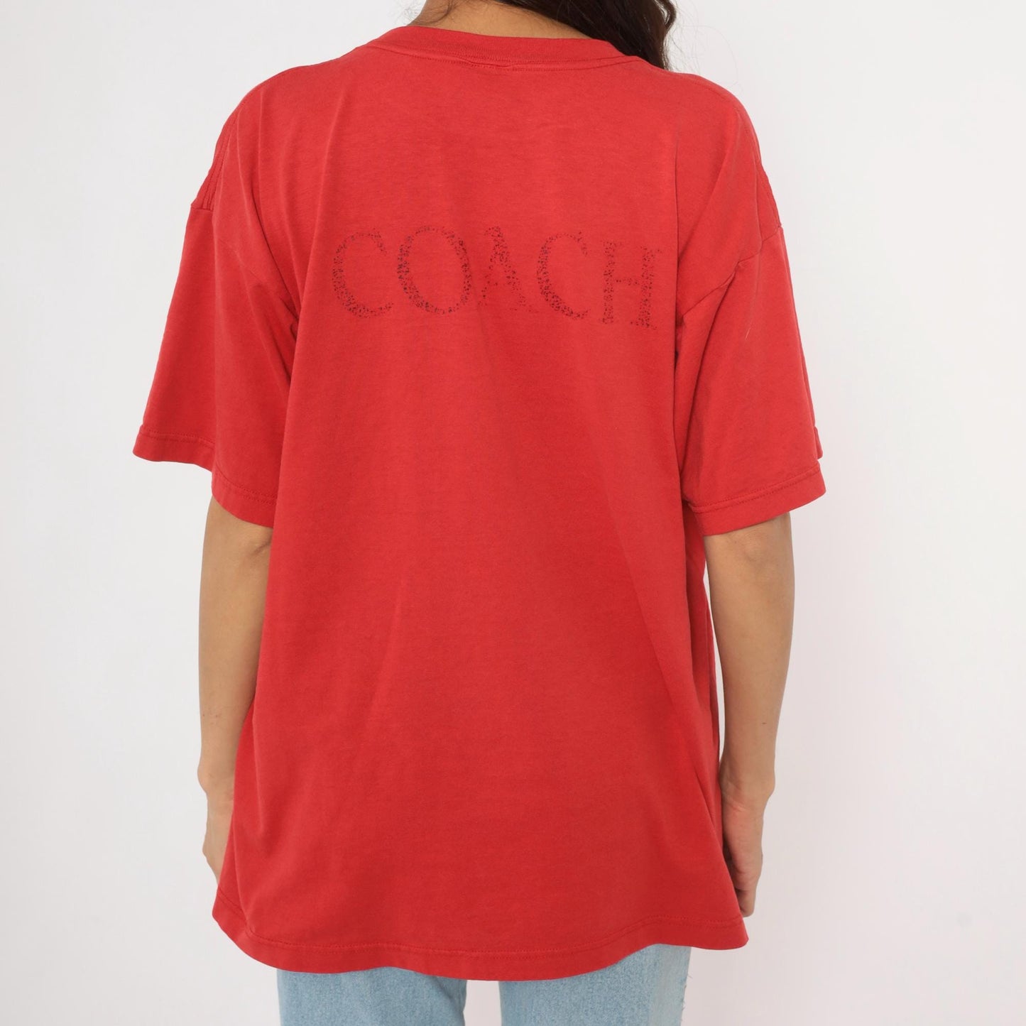 90s Lloyd's Marathon Tee Fruit of the Loom Red Graphic Coach Crewneck Extra Large XL