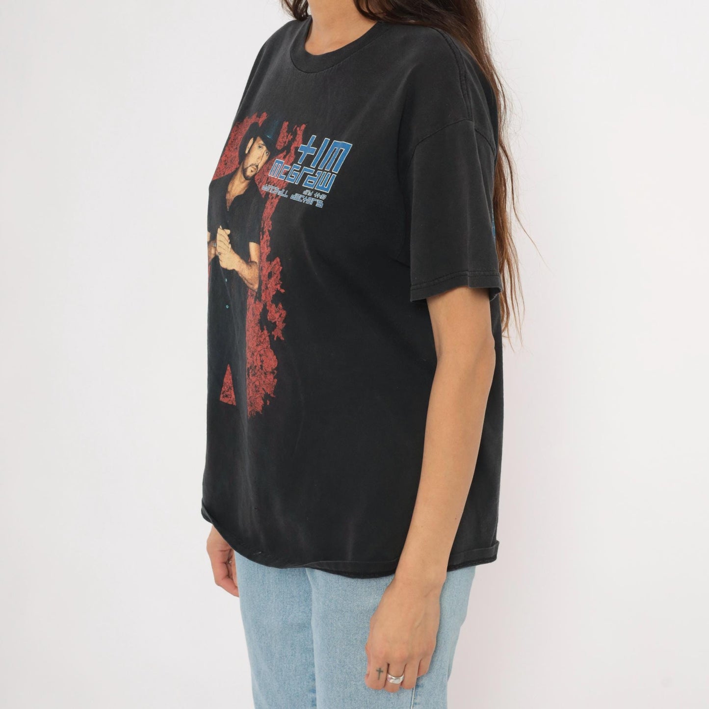 Tim McGraw Dancehall Doctors 2003 Tour Tee Black Concert Graphic Cotton Large L