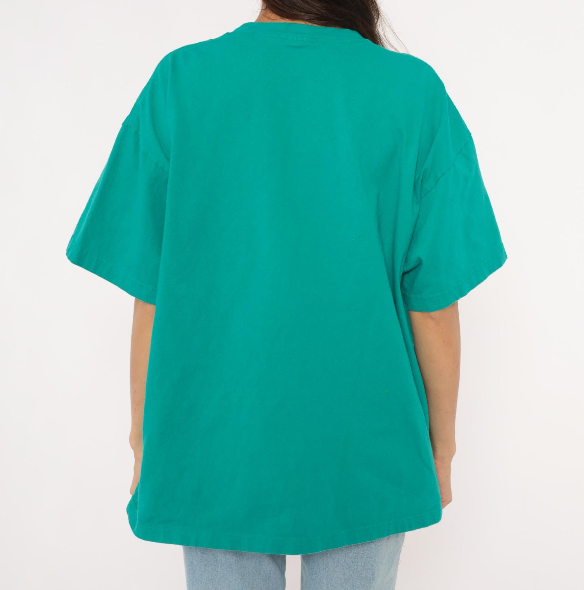 90s Suna Las Vegas Skyline Teal Graphic Tee Plus Size XXL