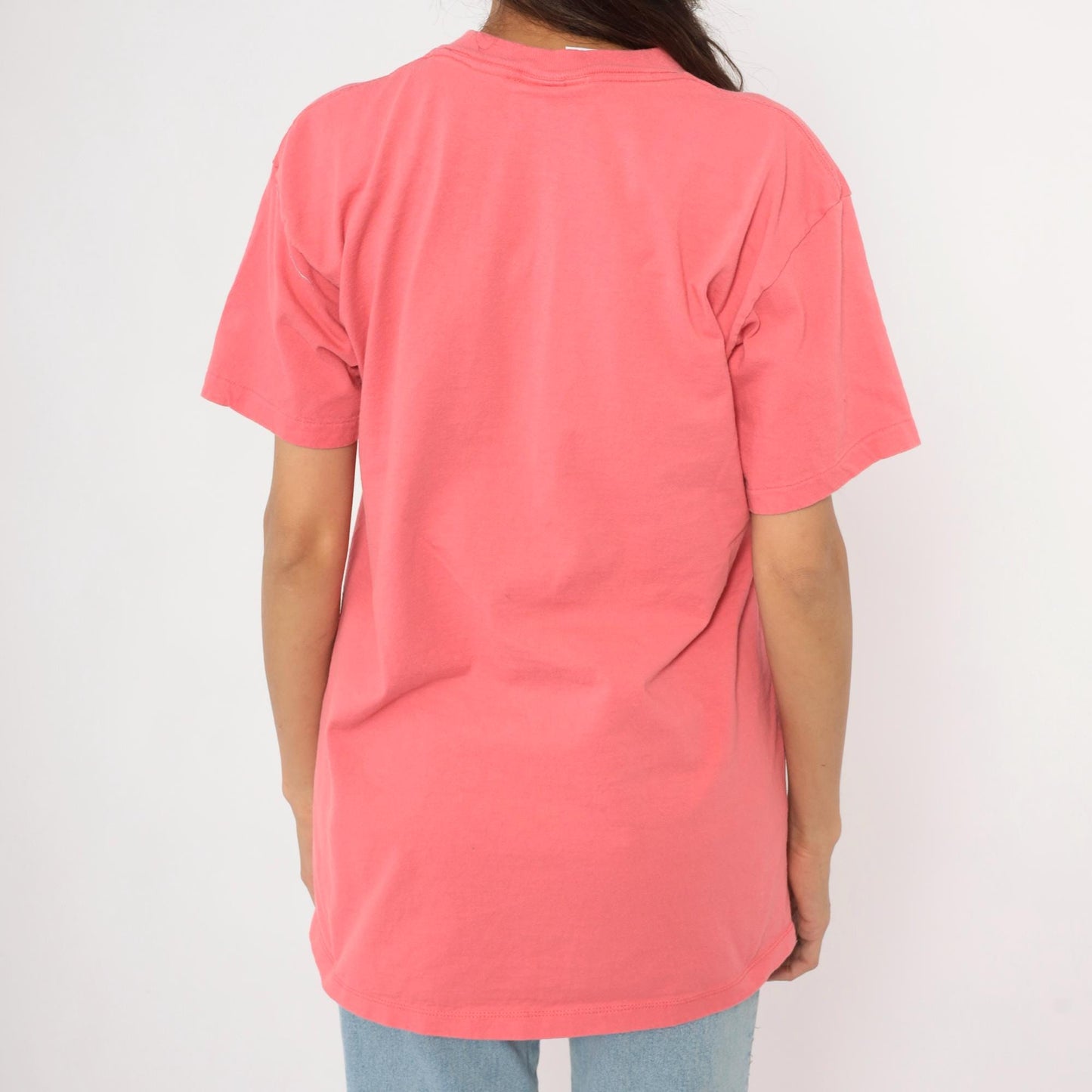 90s Eyecatcher Sportswear Cleveland Marina Tee Coral Pink Sailboat Graphic Extra Large XL