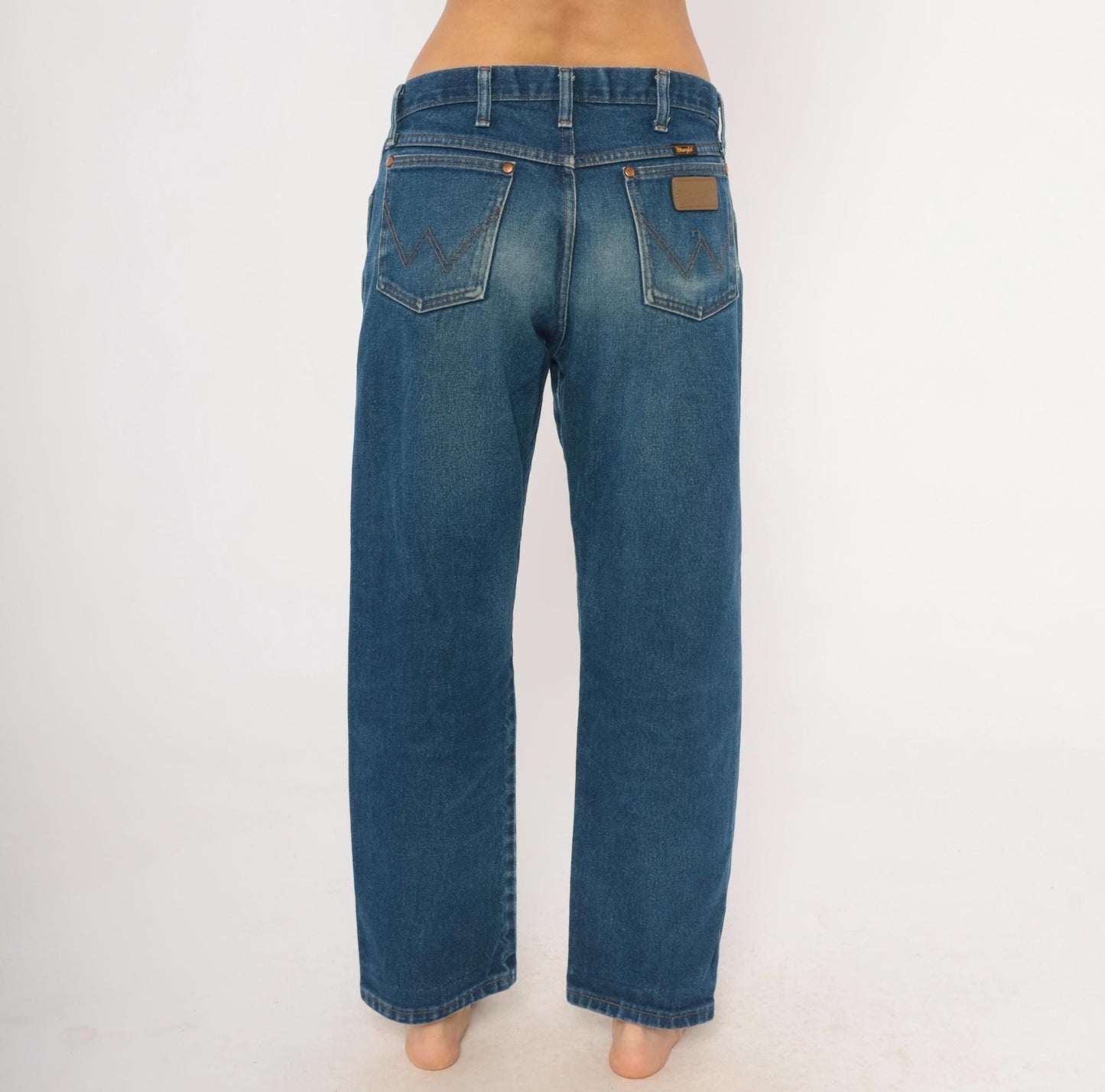 90s Wrangler Cowboy Cut Jeans Medium Wash Straight Leg Cotton 33x30 Large