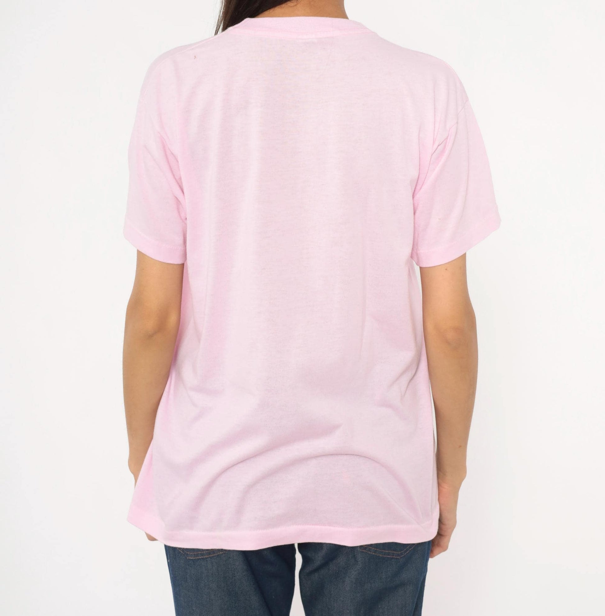 80s Screen Stars Class Act Motor Club Hot Rod Tee Pink Graphic XL
