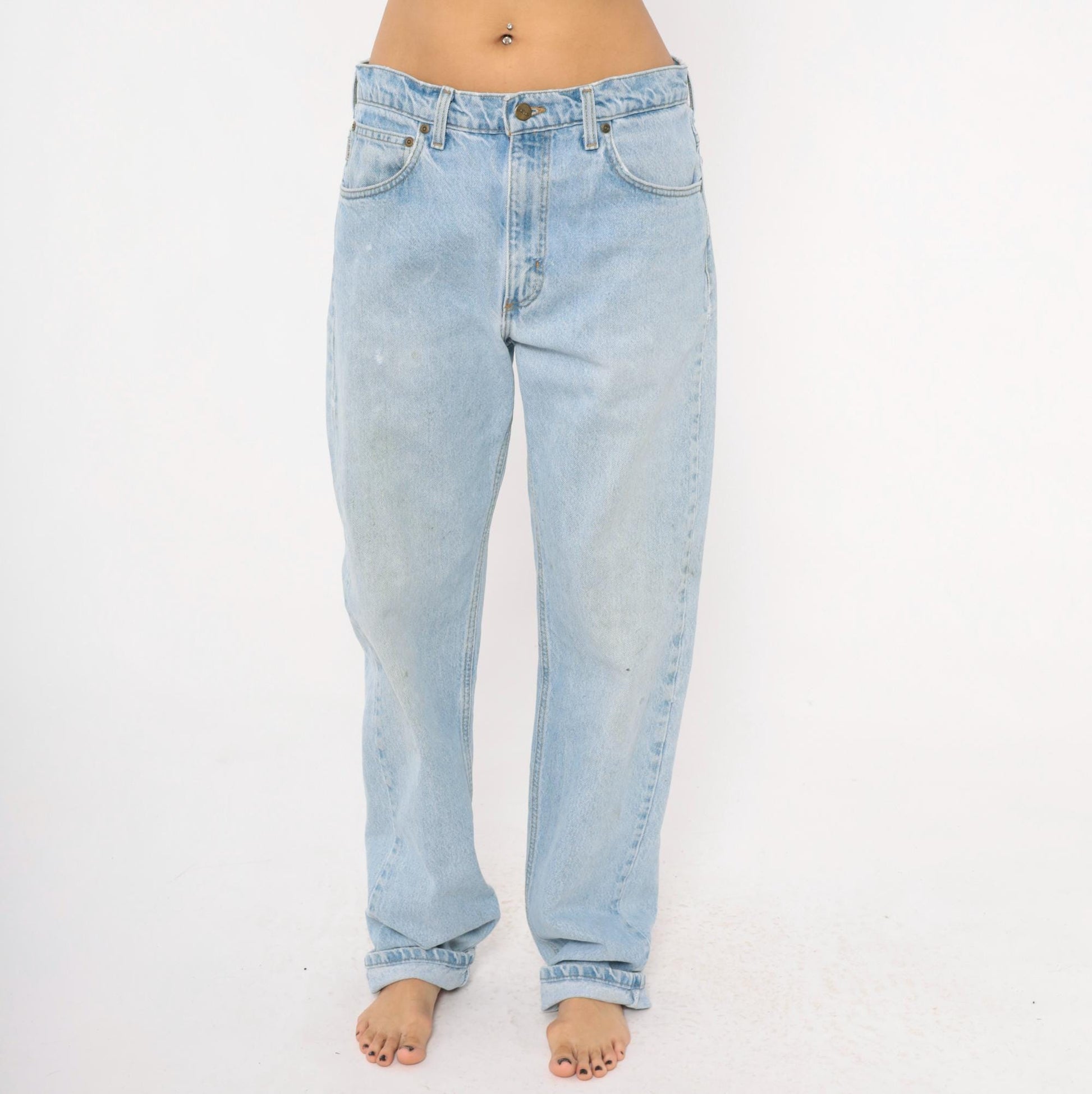 Y2K Carhartt Light Wash Straight Leg Jeans Cotton Denim 34x36