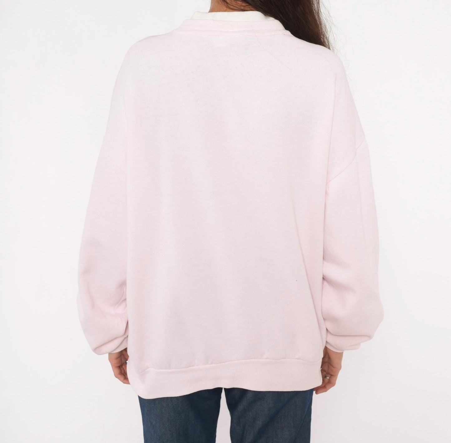 90s Jerzees Hummingbird Wildflower Sweatshirt Pink Crewneck Large L