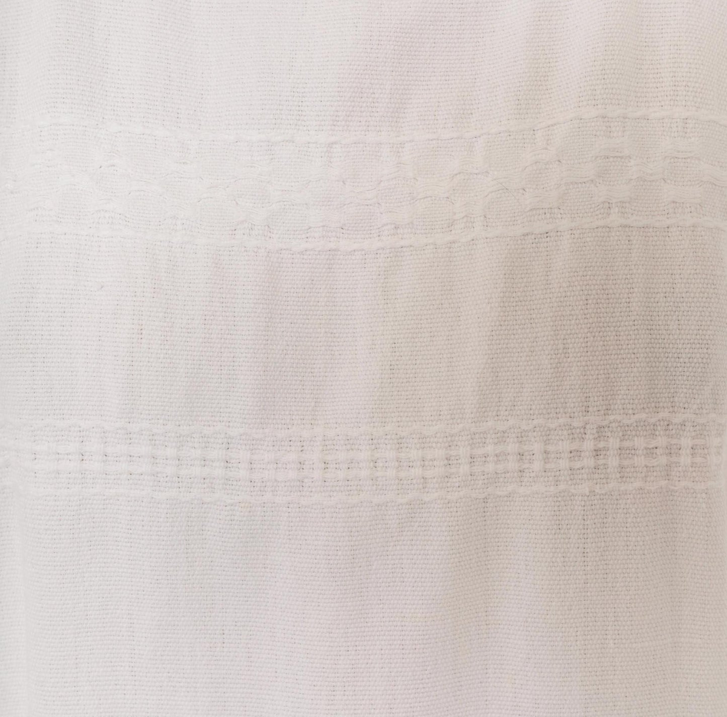 90s Buonarroti White Cotton Handwoven Shift Dress Fringe Hem Medium M