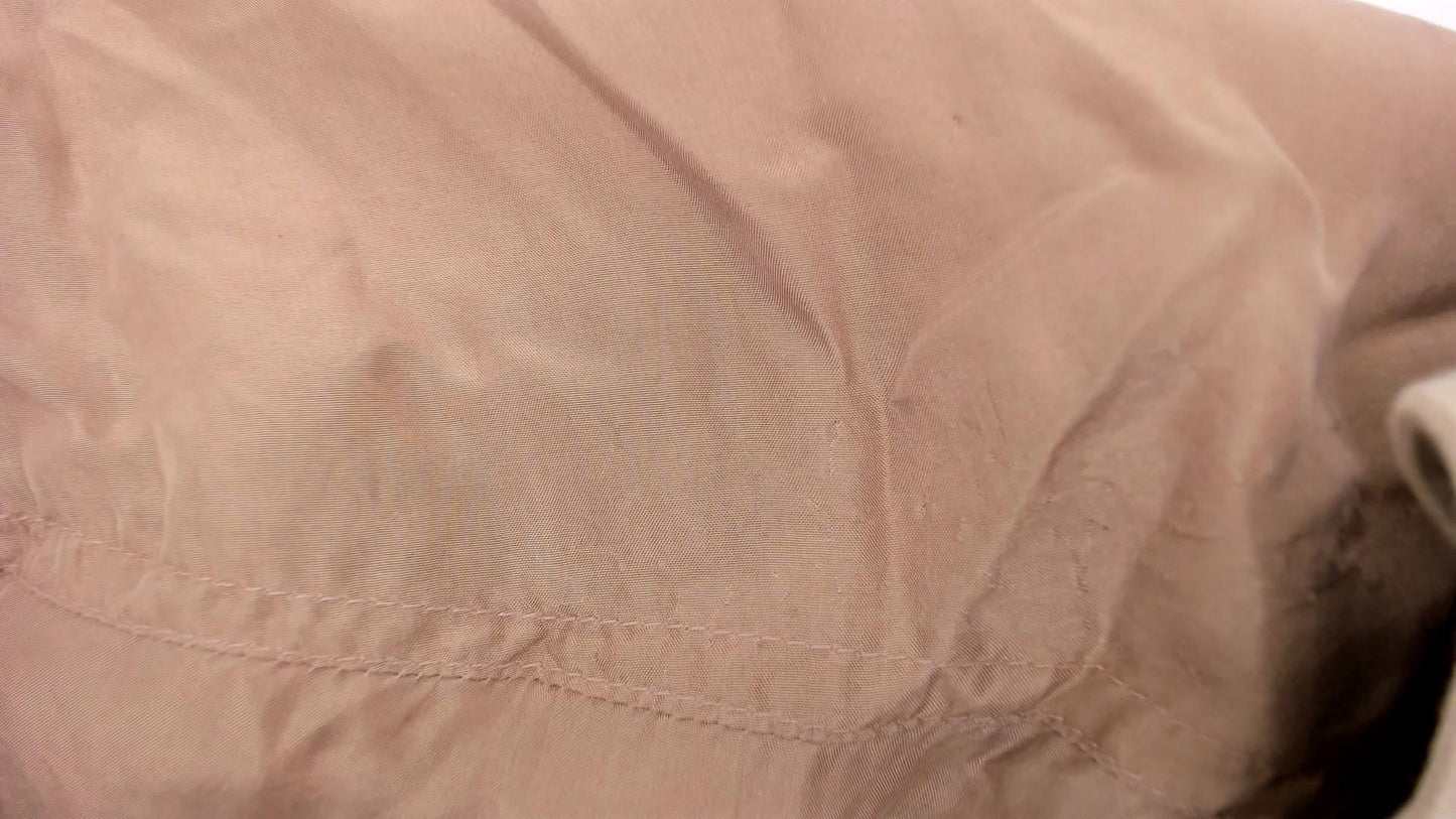 00s Brown Silk Bomber Jacket Zip-Up Windbreaker Medium M