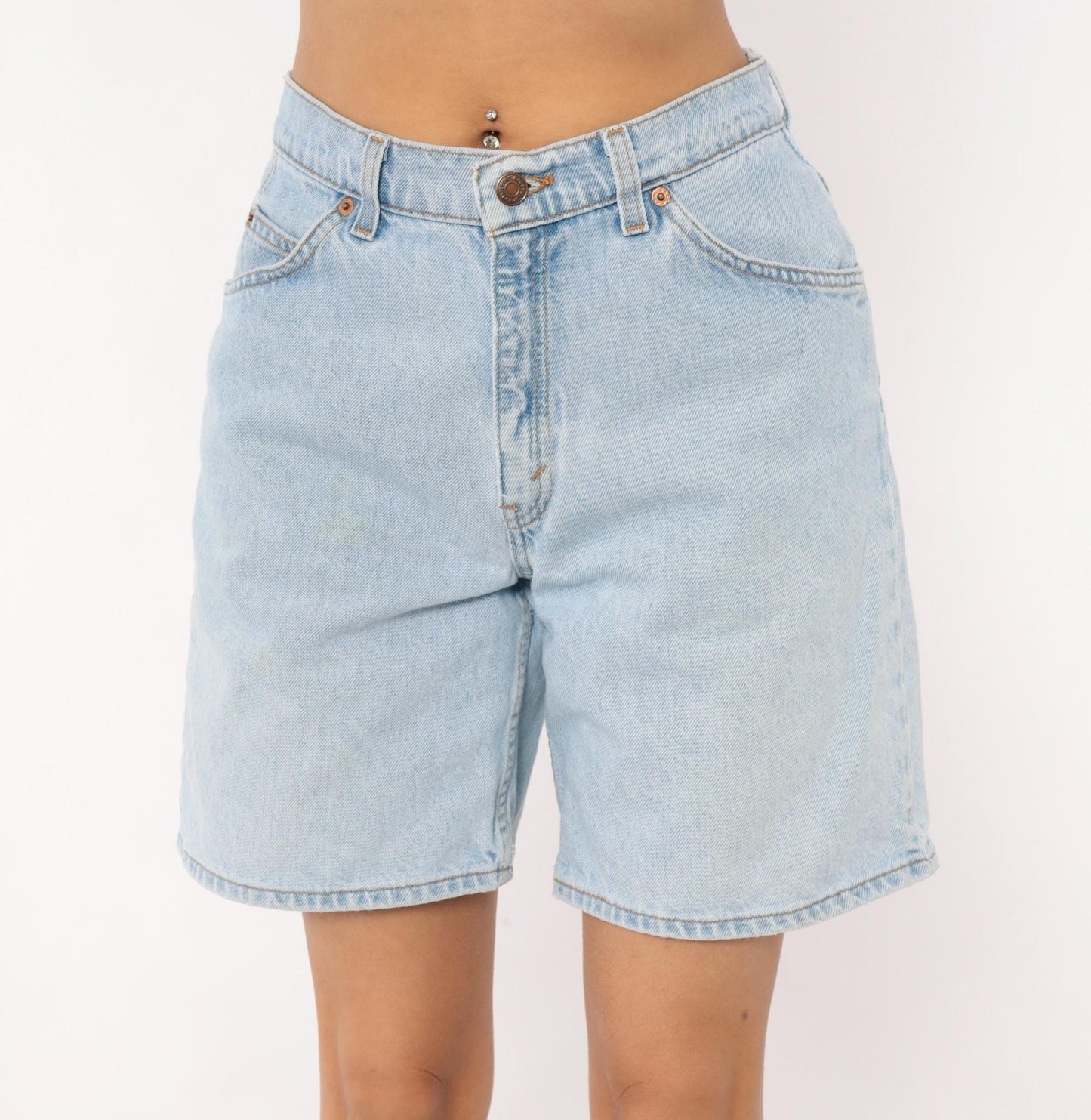 90s Levi's 950 Light Wash Denim Shorts High Rise Cotton Medium