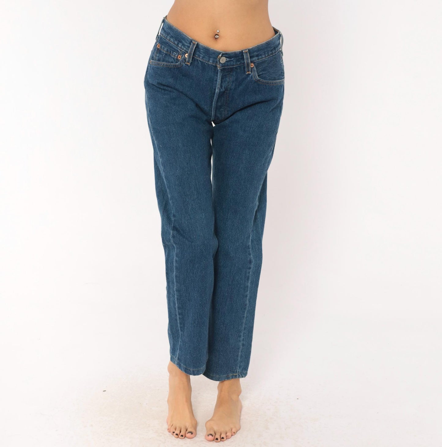 Levi's 501 Student Jeans 2000s Medium Indigo Straight Leg Button Fly 30x32