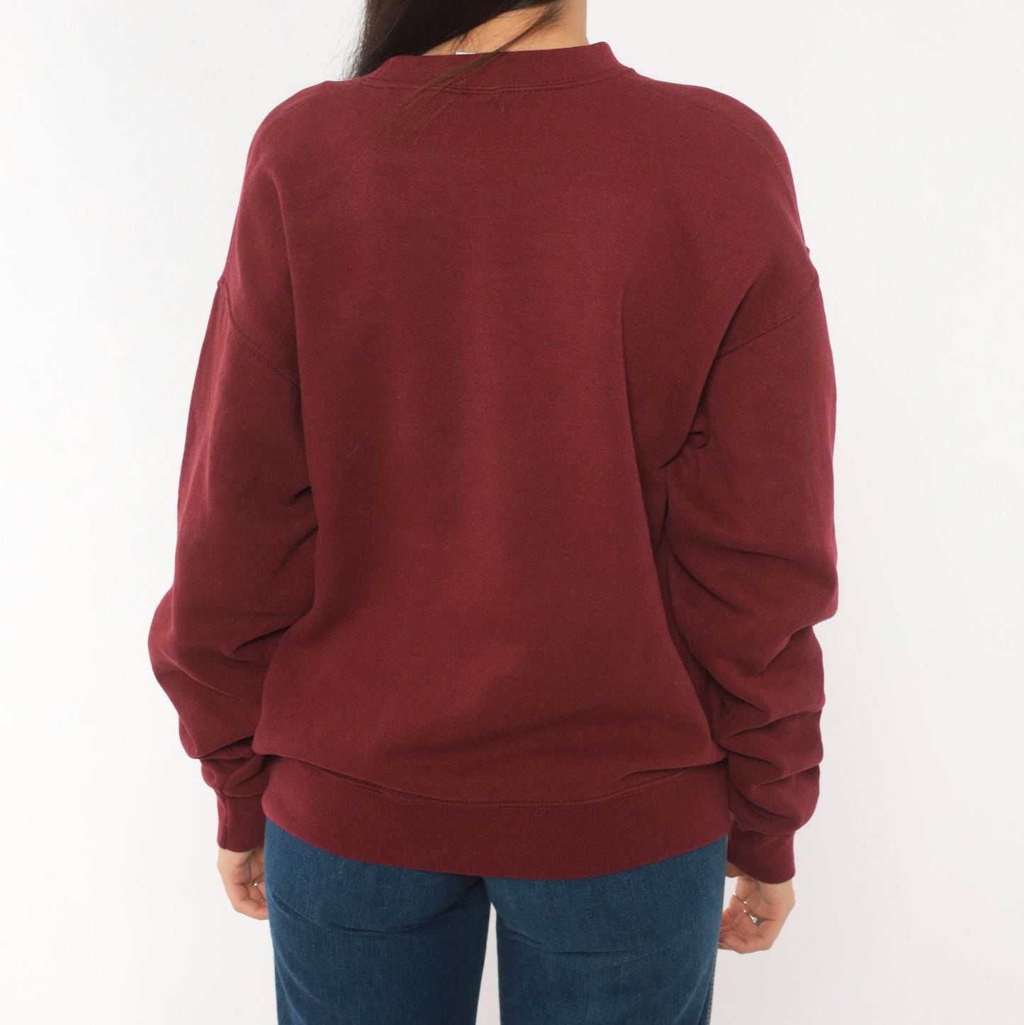 90s Santee Gatlinburg Tennessee Fiddle Sweatshirt Burgundy Crewneck Medium M