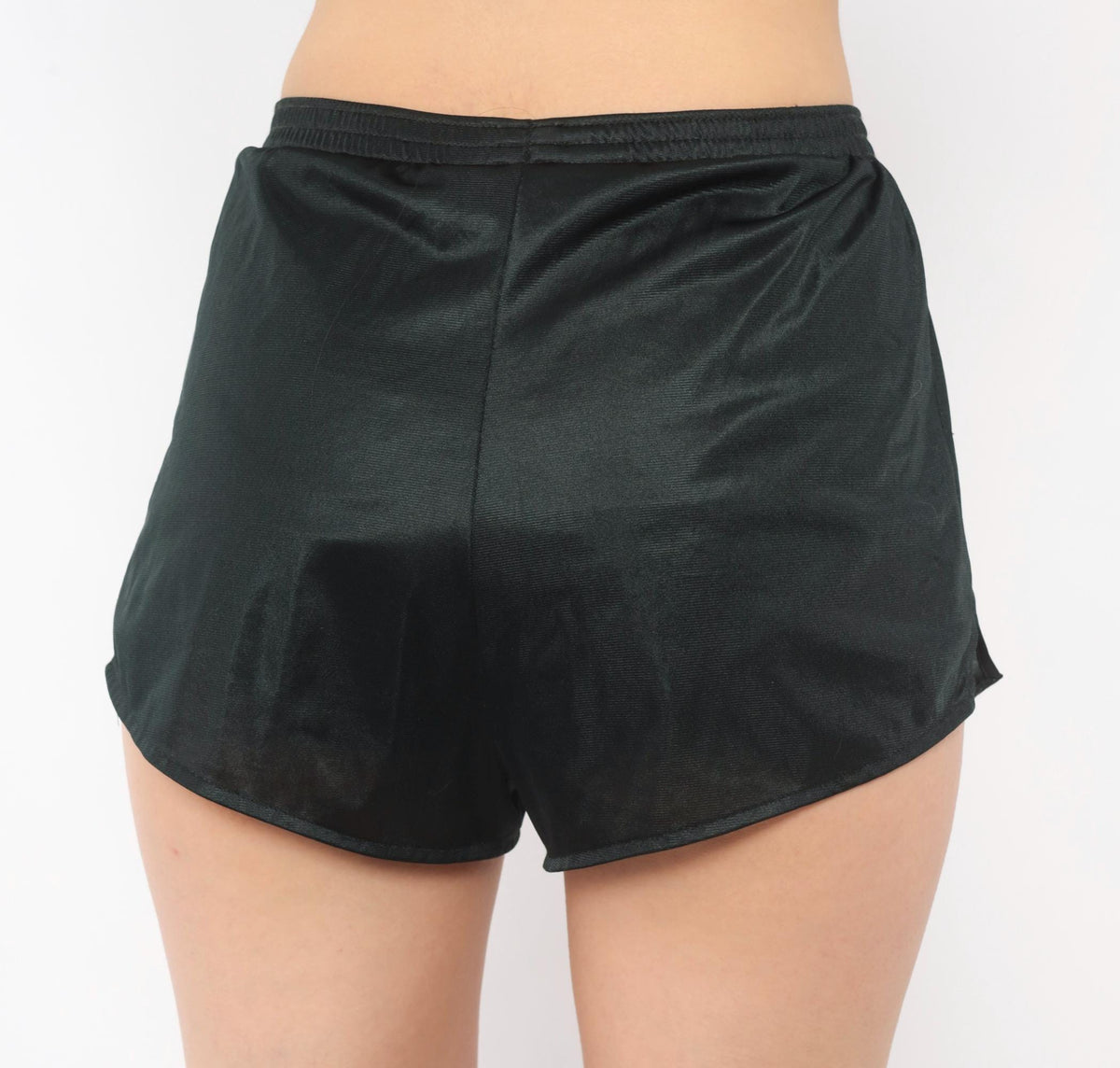 80s Nike Running Shorts Black Nylon Split Hem Athletic Extra Small XS