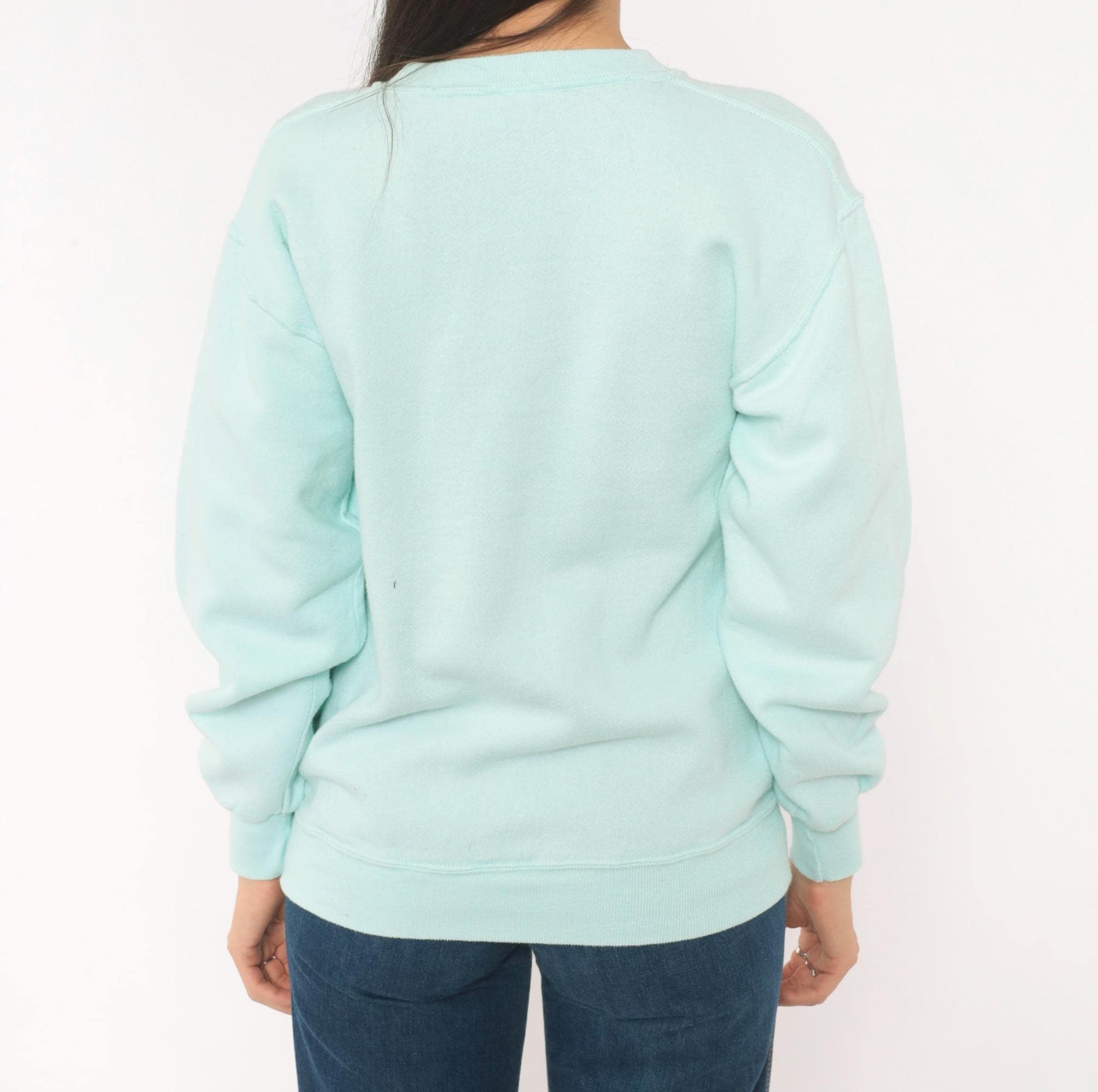 90s Jerzees Vail Colorado Ski Resort Sweatshirt Mint Green Mountain Graphic Medium