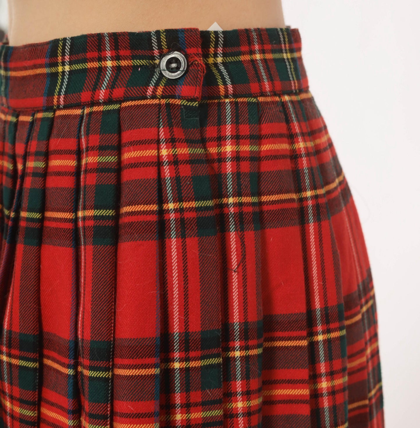 80s Limon Company Royal Stewart Tartan Pleated Skirt Red Small