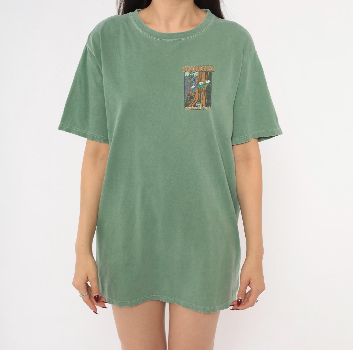 2000s Sequoia National Park Graphic Tee Sage Green Chroma Zone Medium