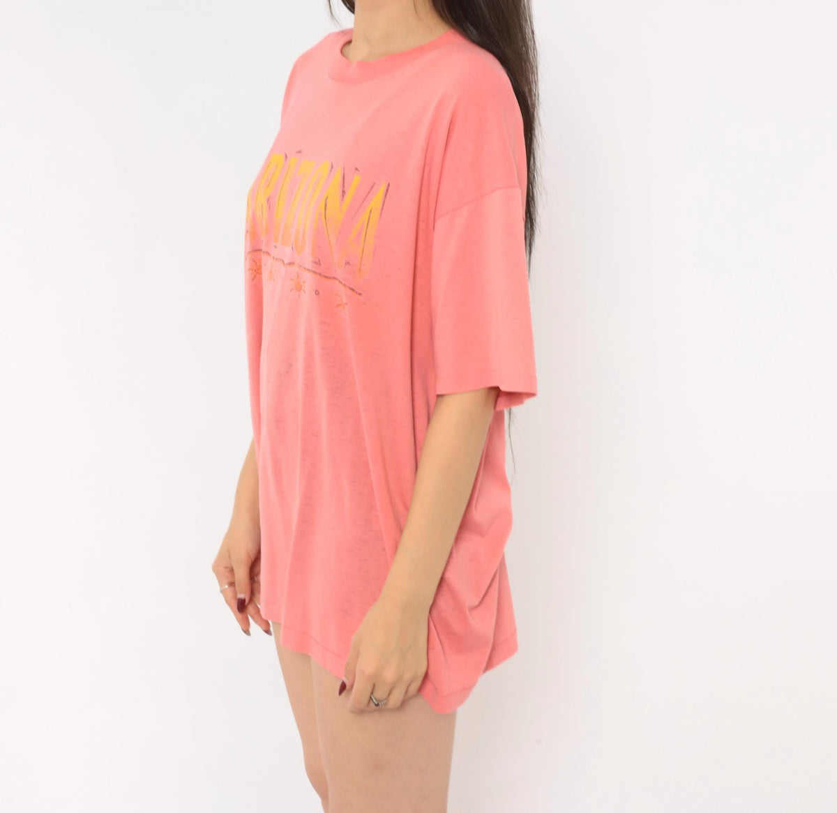 90s Arizona Souvenir Tee Coral Pink Sun Graphic Cotton Unisex Extra Large XL