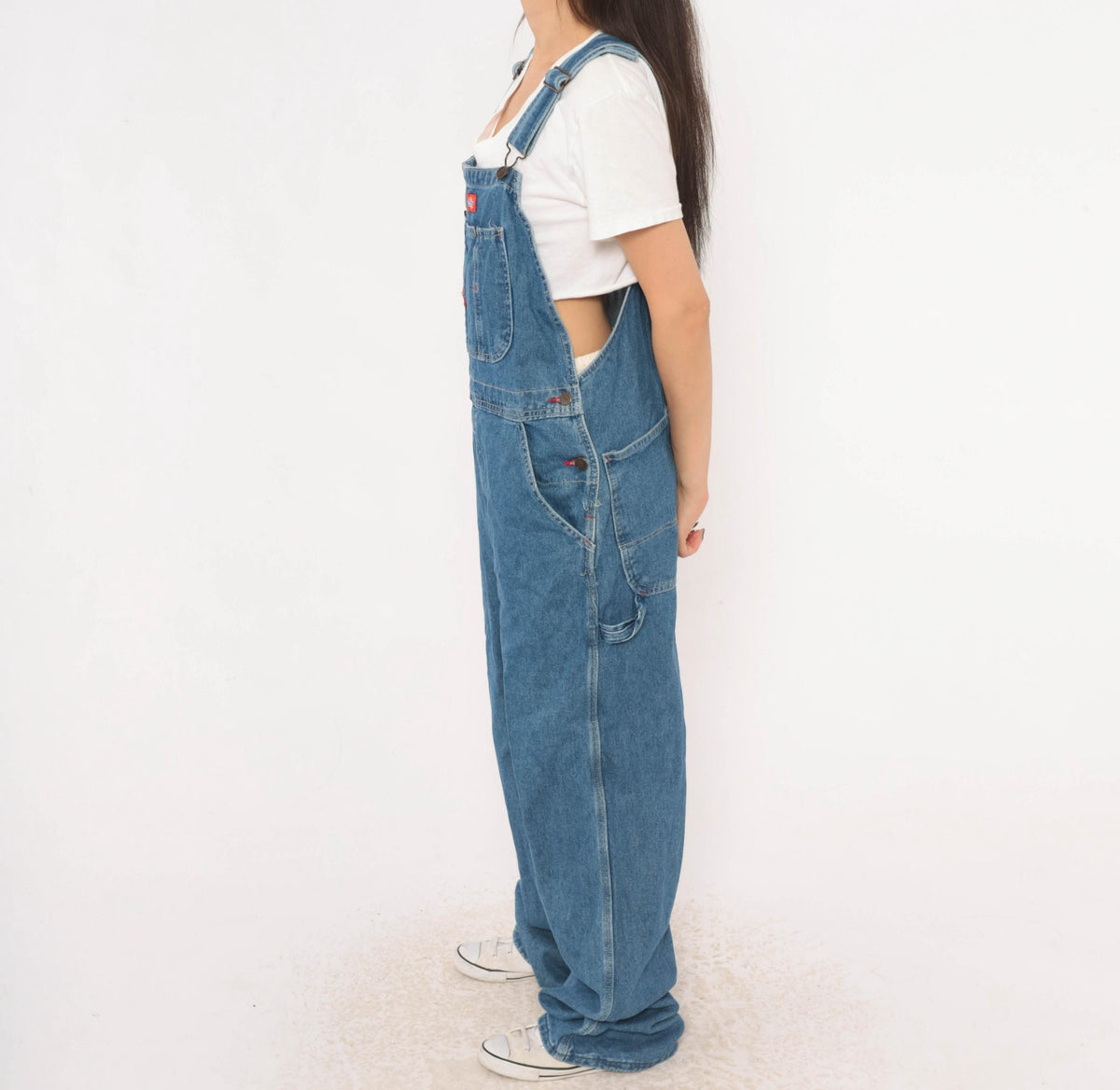 Y2K Dickies Denim Bib Overalls Blue Jean Medium Unisex Workwear