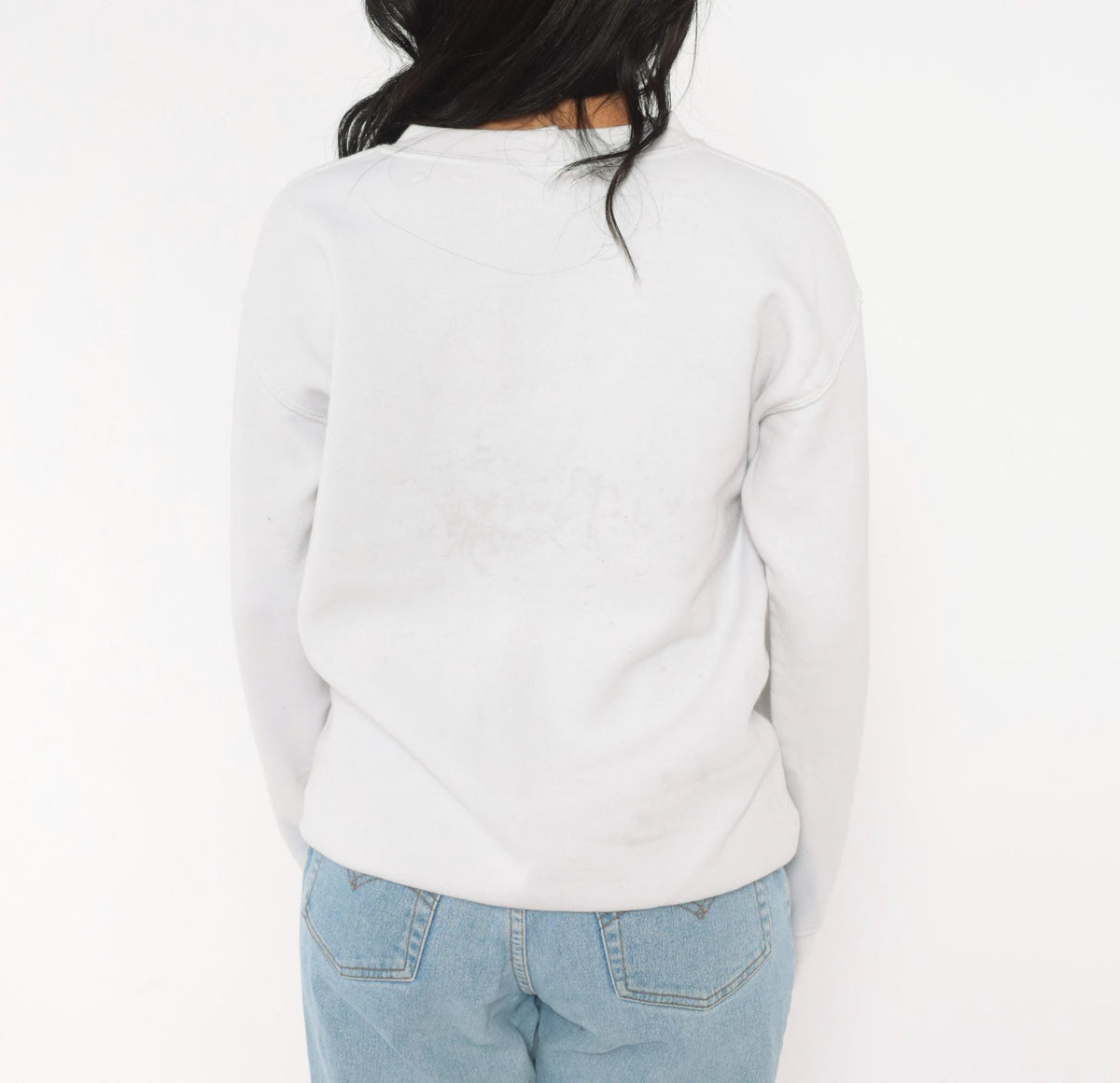 Y2K Gildan Blueberry Muffin Sweatshirt White Montrose PA Graphic Small