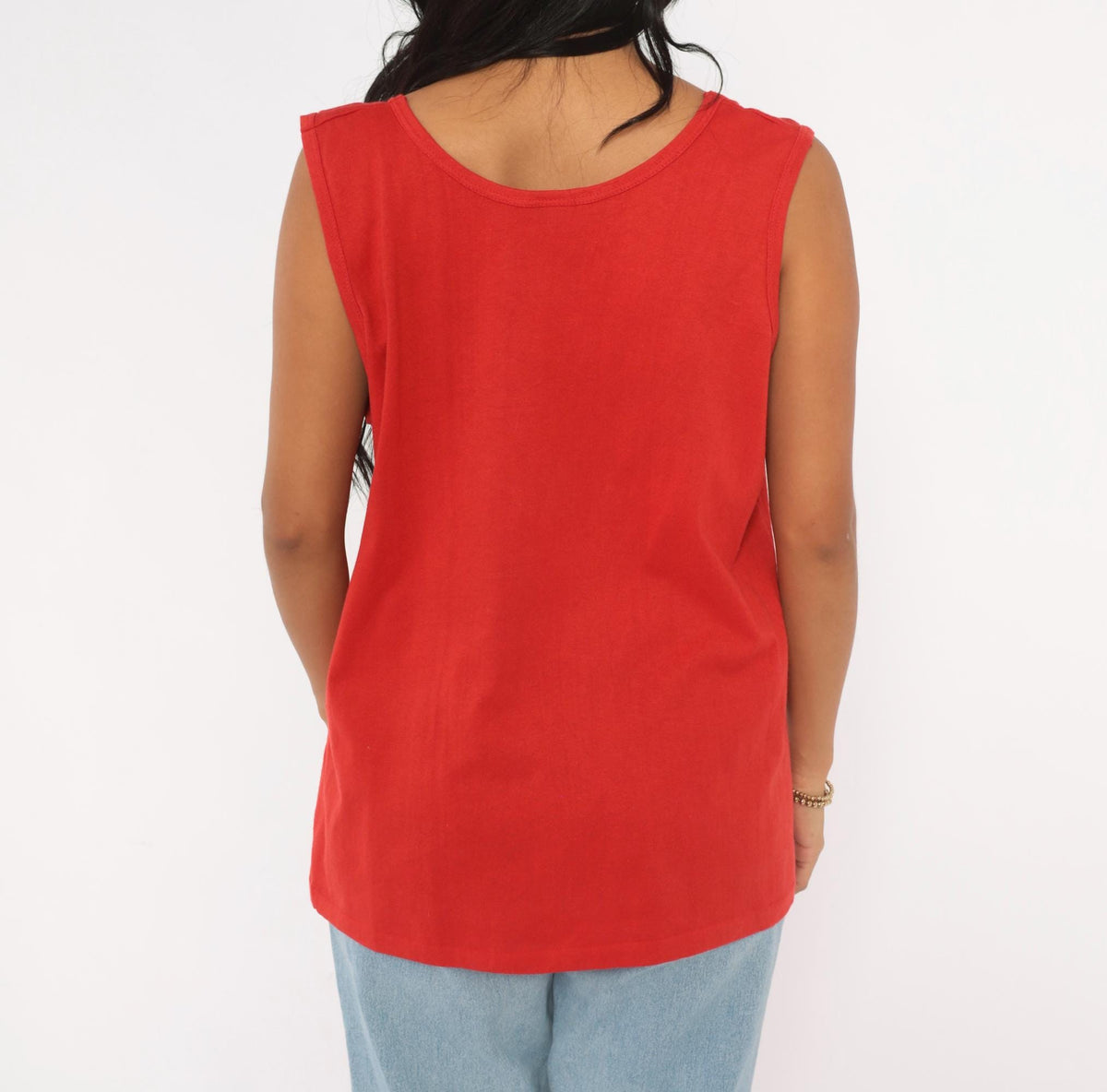 90s Red Antigua Caribbean Tank Top Graphic Sleeveless Large L