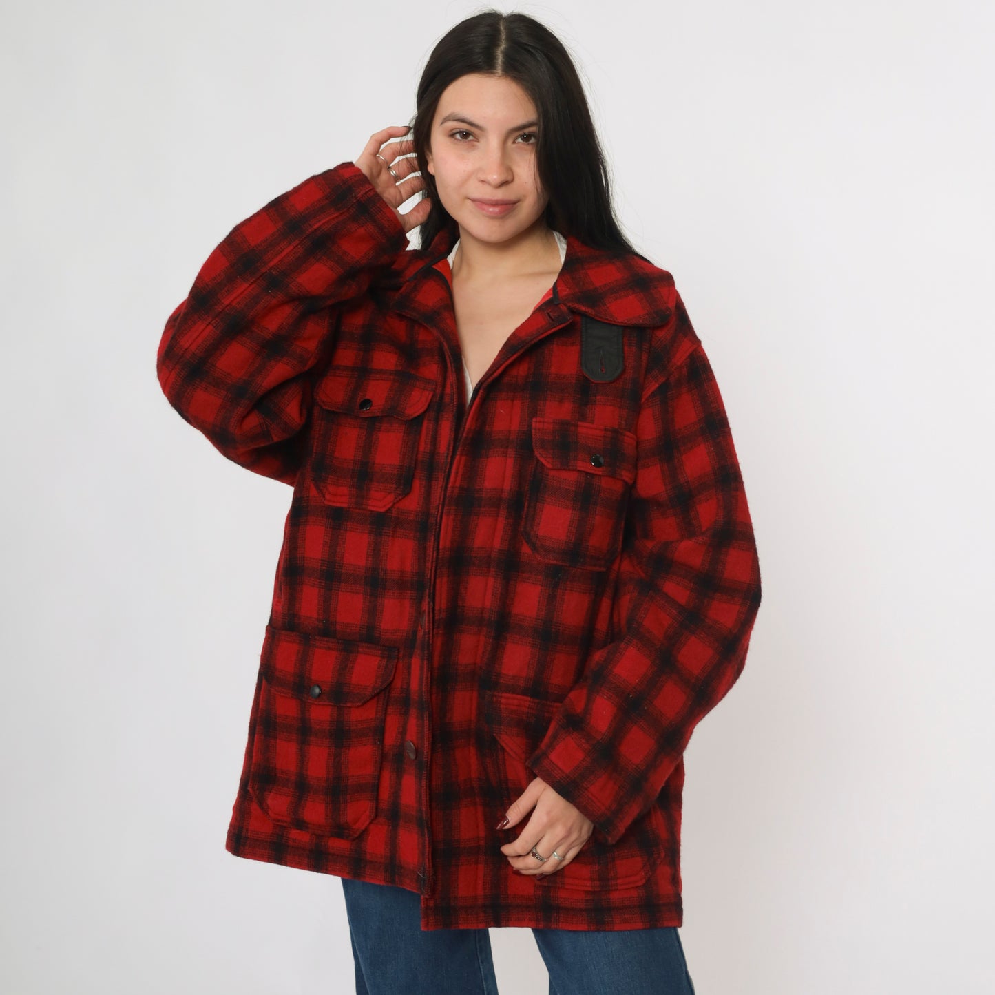 Vintage Woolrich Plaid Hunting Jacket Men's 44