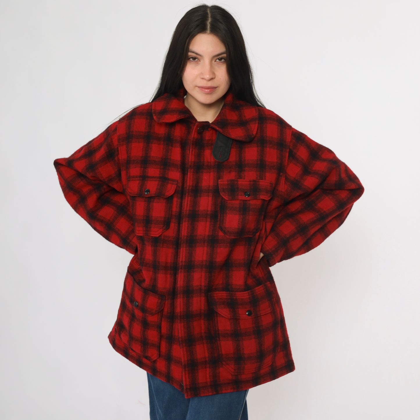 Vintage Woolrich Plaid Hunting Jacket Men's 44