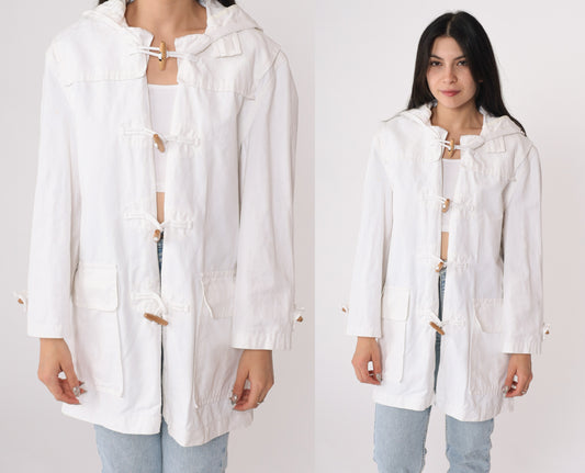 Burberry White Duffel Coat